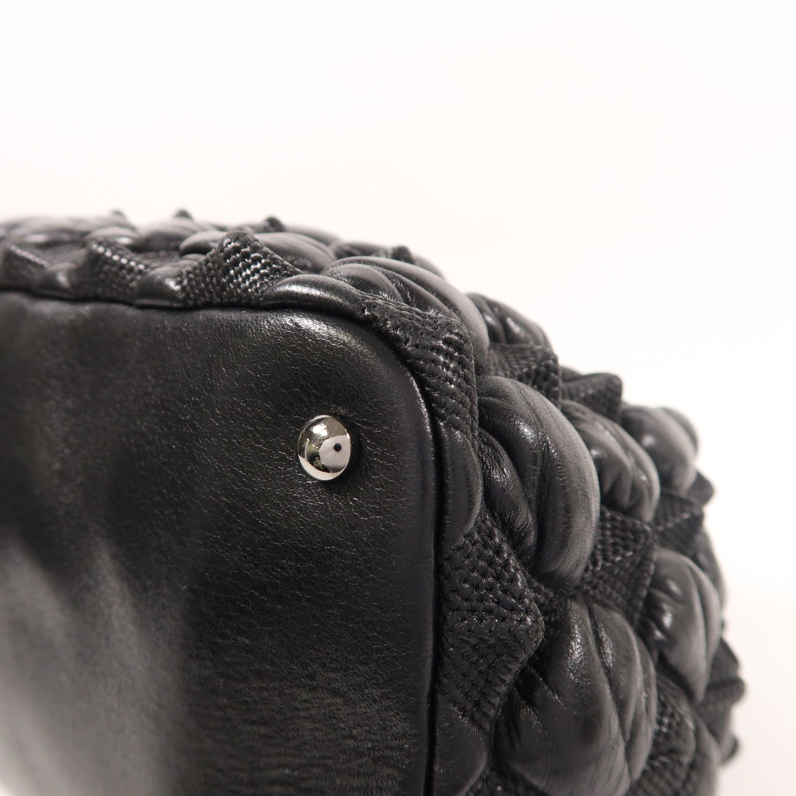 CHANEL 牛皮皮革Chain Shoulder銀扣鏈帶肩背袋