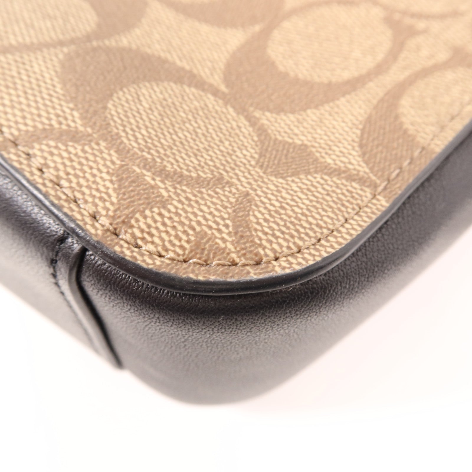 COACH 塗層帆布/皮革2 Way Shoulder金扣手挽肩背兩用袋