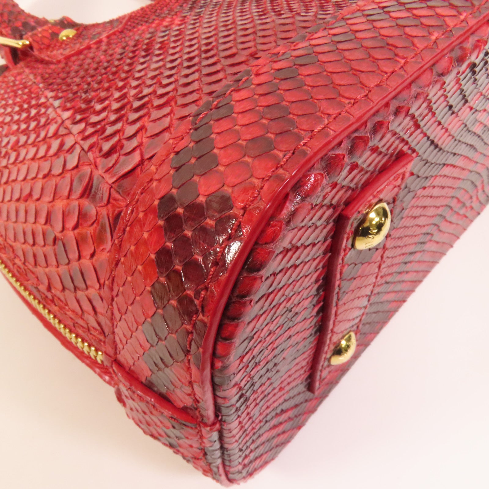 LOUIS VUITTON 蛇皮皮革Alma BB金扣手挽肩背兩用袋