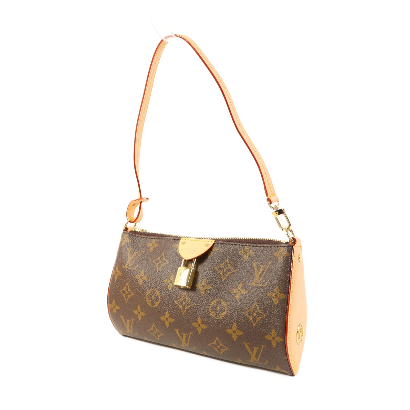 LOUIS VUITTON Monogram Pochette Tirette金扣手挽肩背兩用袋