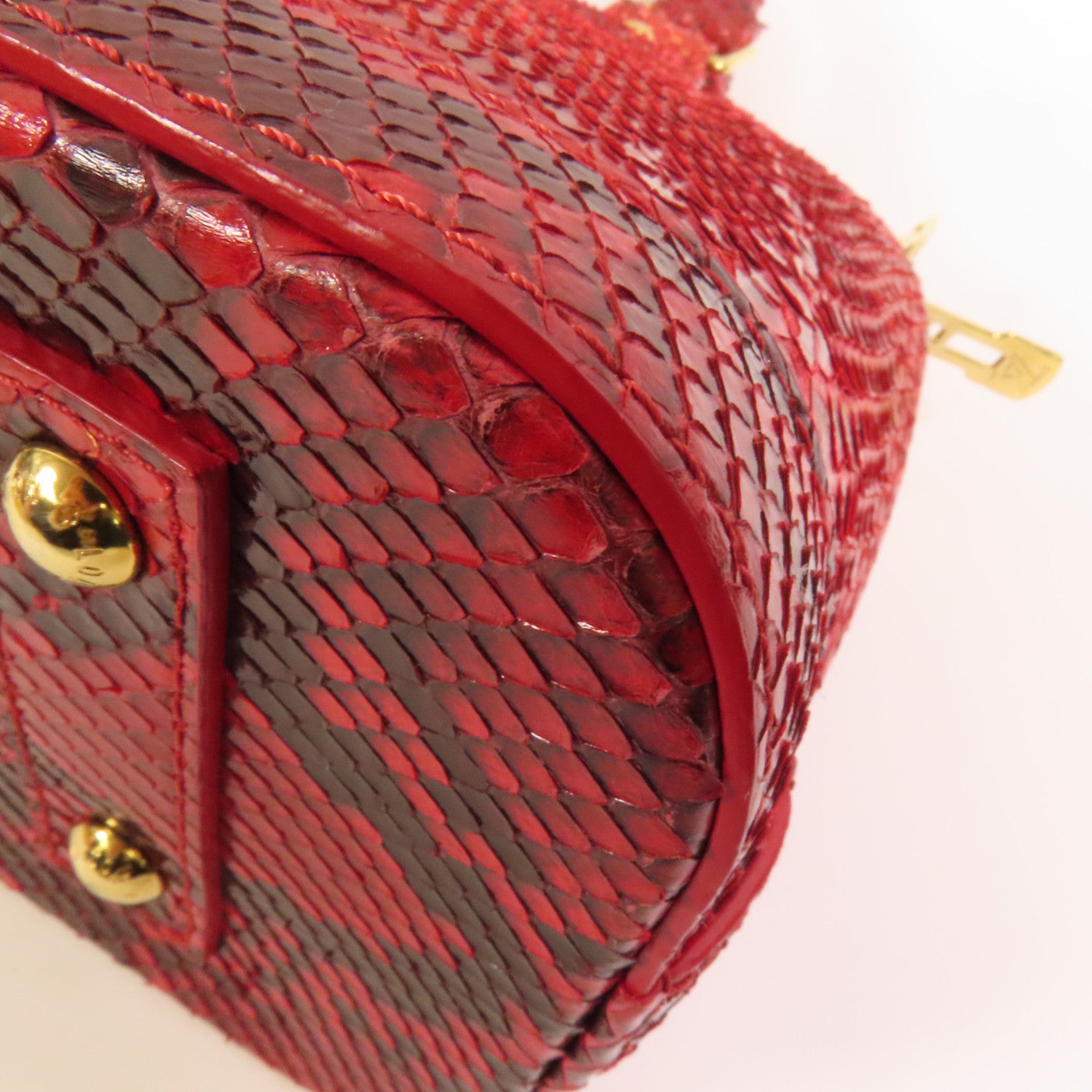 LOUIS VUITTON 蛇皮皮革Alma BB金扣手挽肩背兩用袋