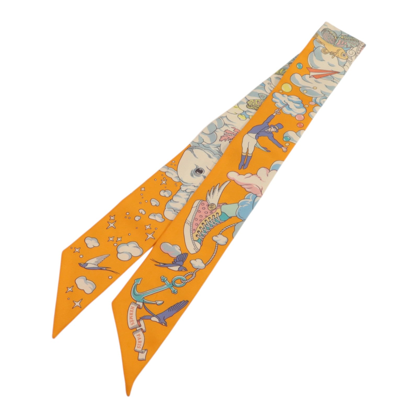 HERMES 絲質Twilly絲巾