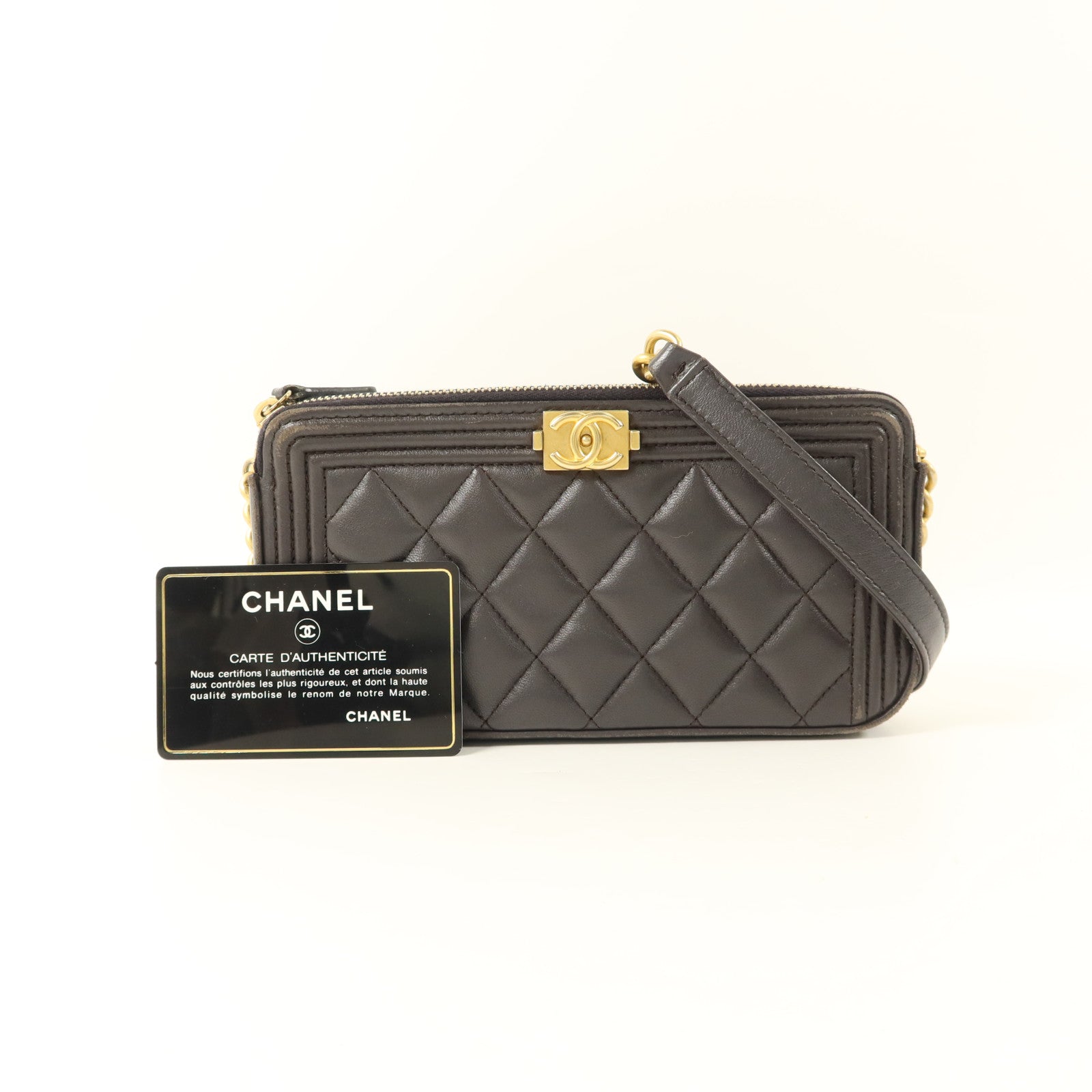 CHANEL 羊皮皮革Chain Shoulder Bag鏈帶肩背袋