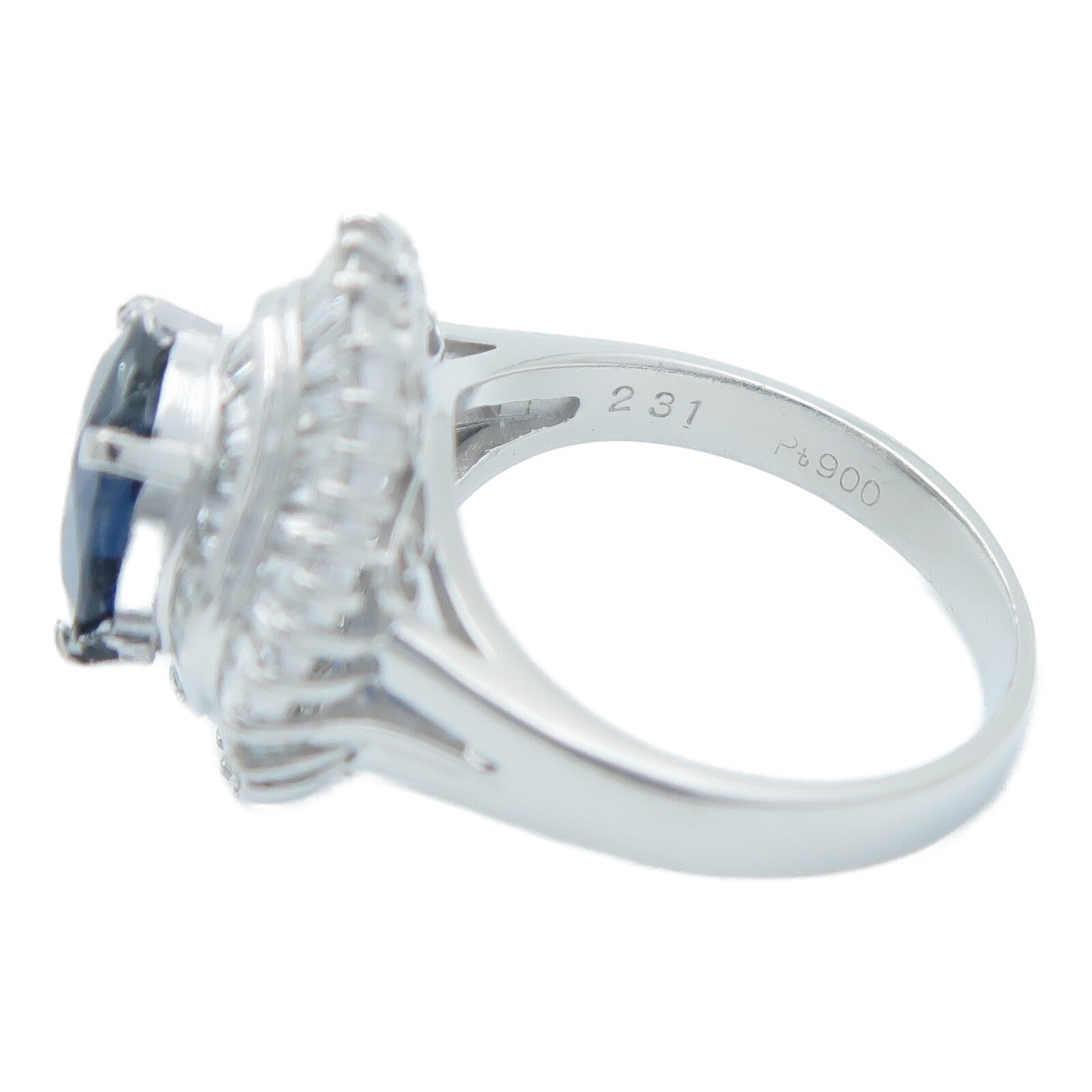JEWELRY PT900鉑金Sapphire Diamond藍寶石/鑽石戒指