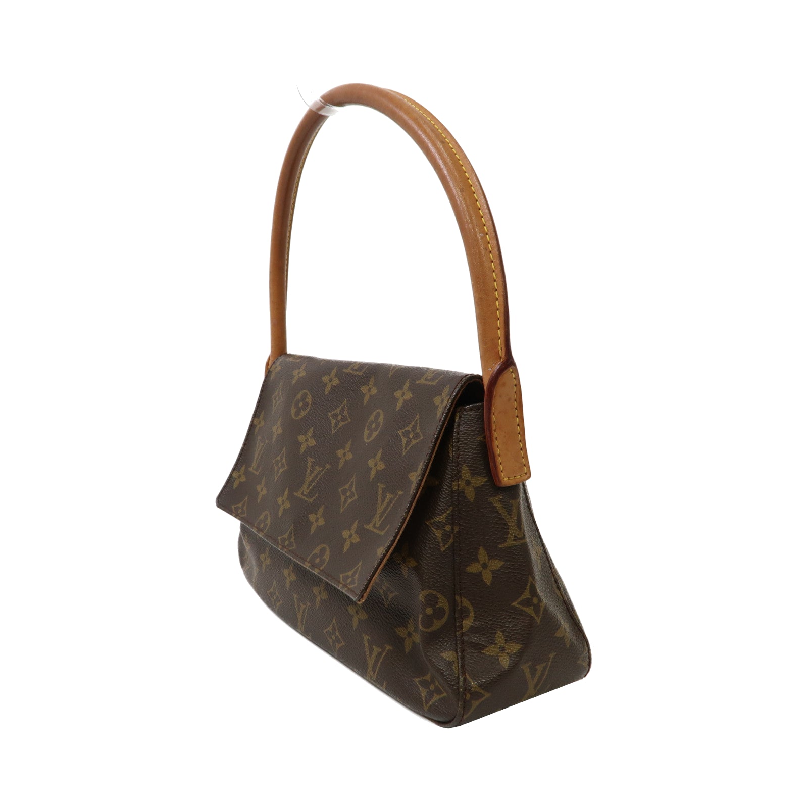 LOUIS VUITTON Monogram Mini Looping金扣肩背袋啡色