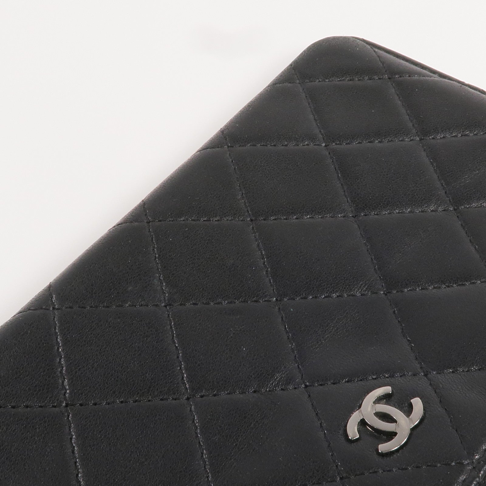 CHANEL 羊皮皮革Long Wallet/Pouch銀扣長錢包