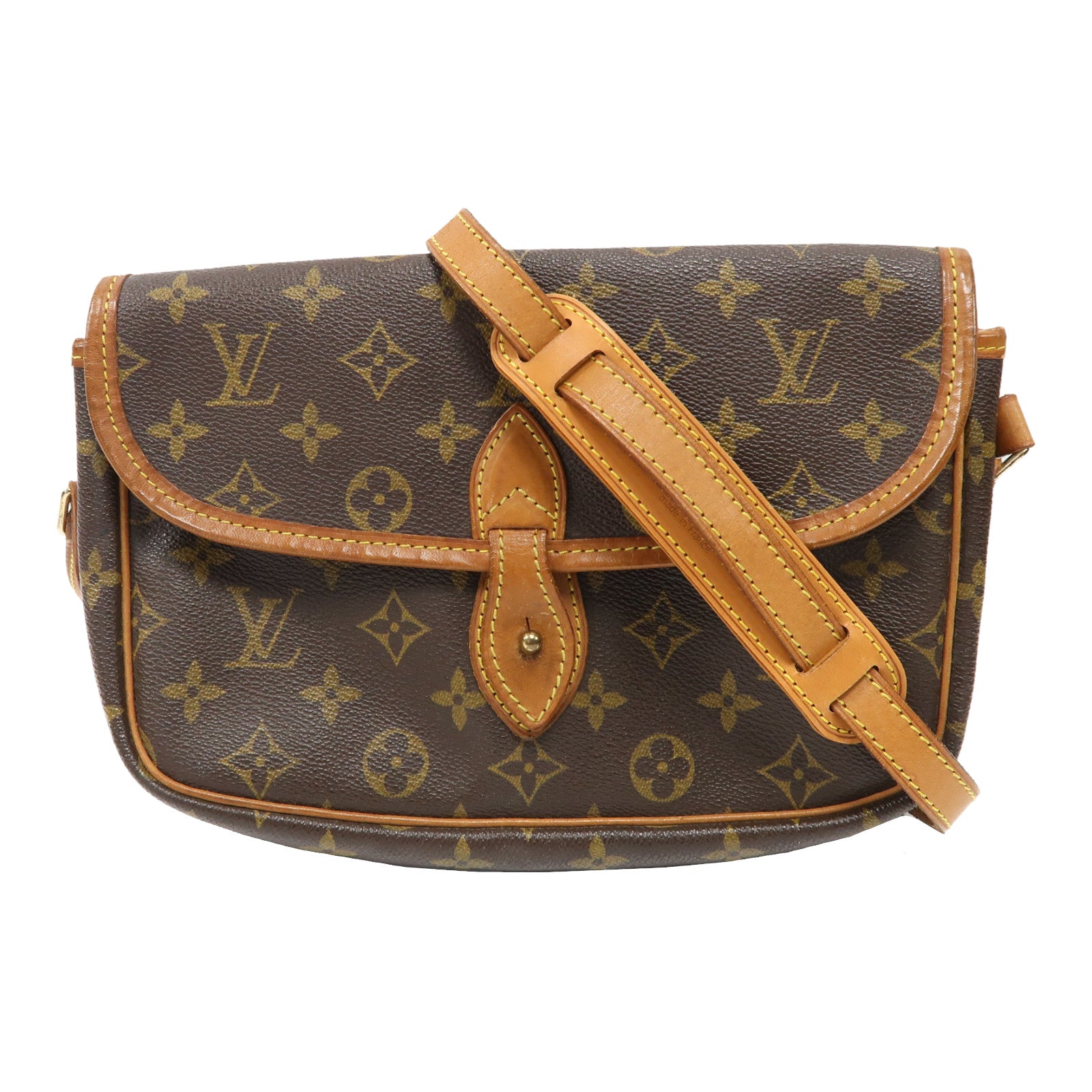 LOUIS VUITTON Monogram Gibeciere金扣肩背袋啡色