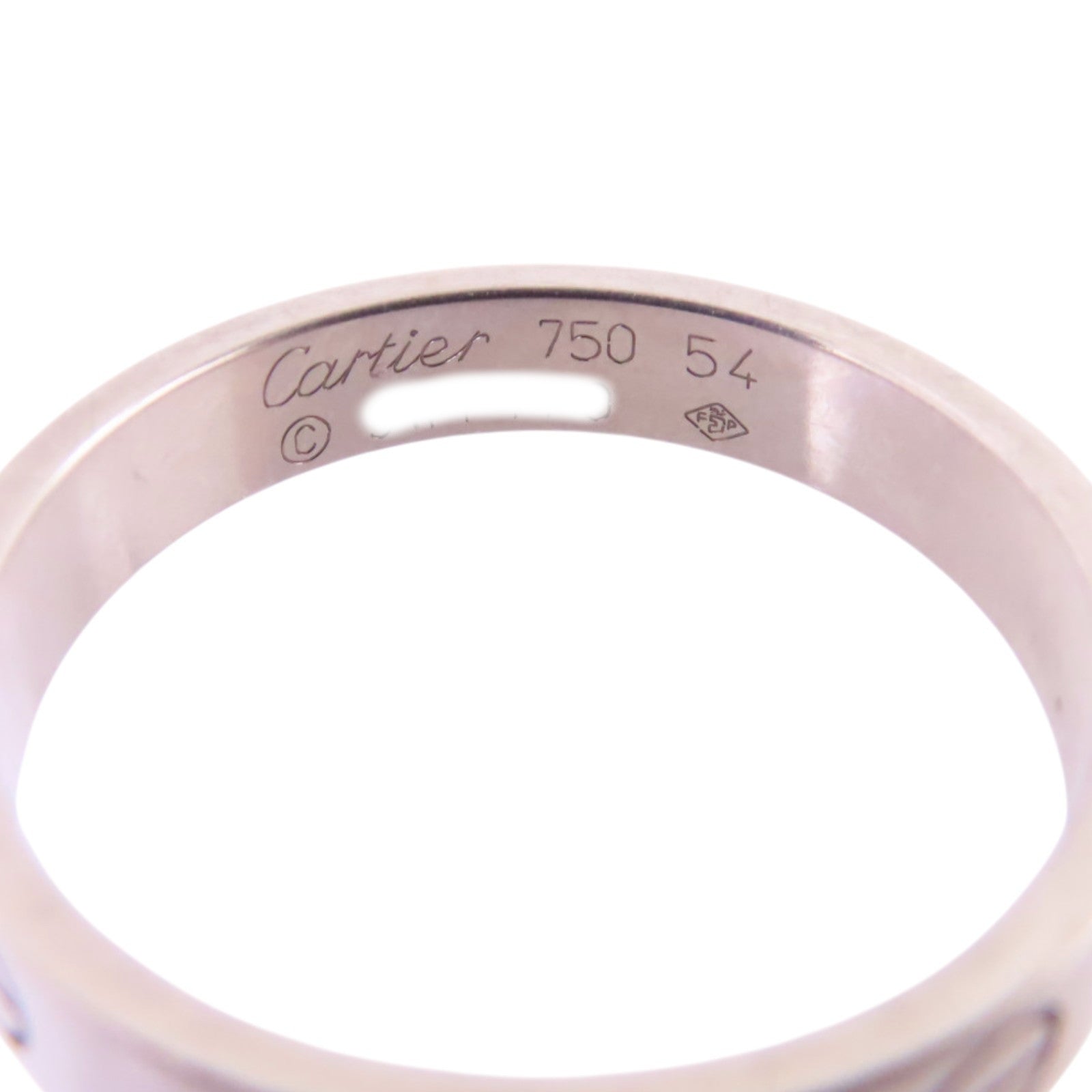 CARTIER 18K白金Mini Love Ring#54/US#6.5