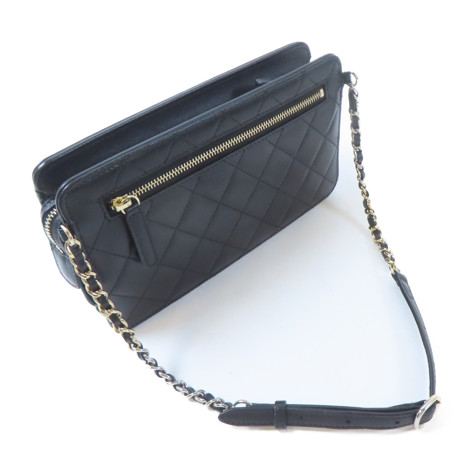 CHANEL 【激減優惠】菱格羊皮皮革Waist Bag腰包黑色
