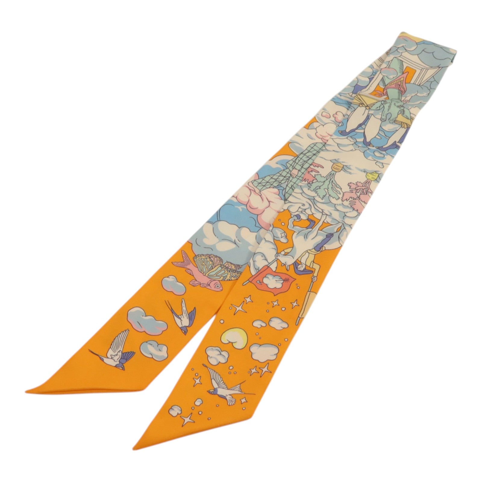 HERMES 絲質Twilly絲巾