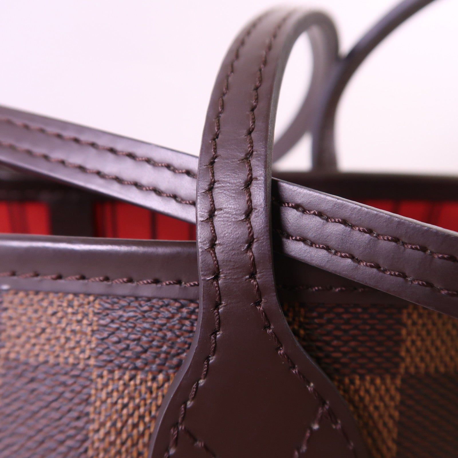 LOUIS VUITTON Damier Neverfull MM金扣肩背袋/手挽袋