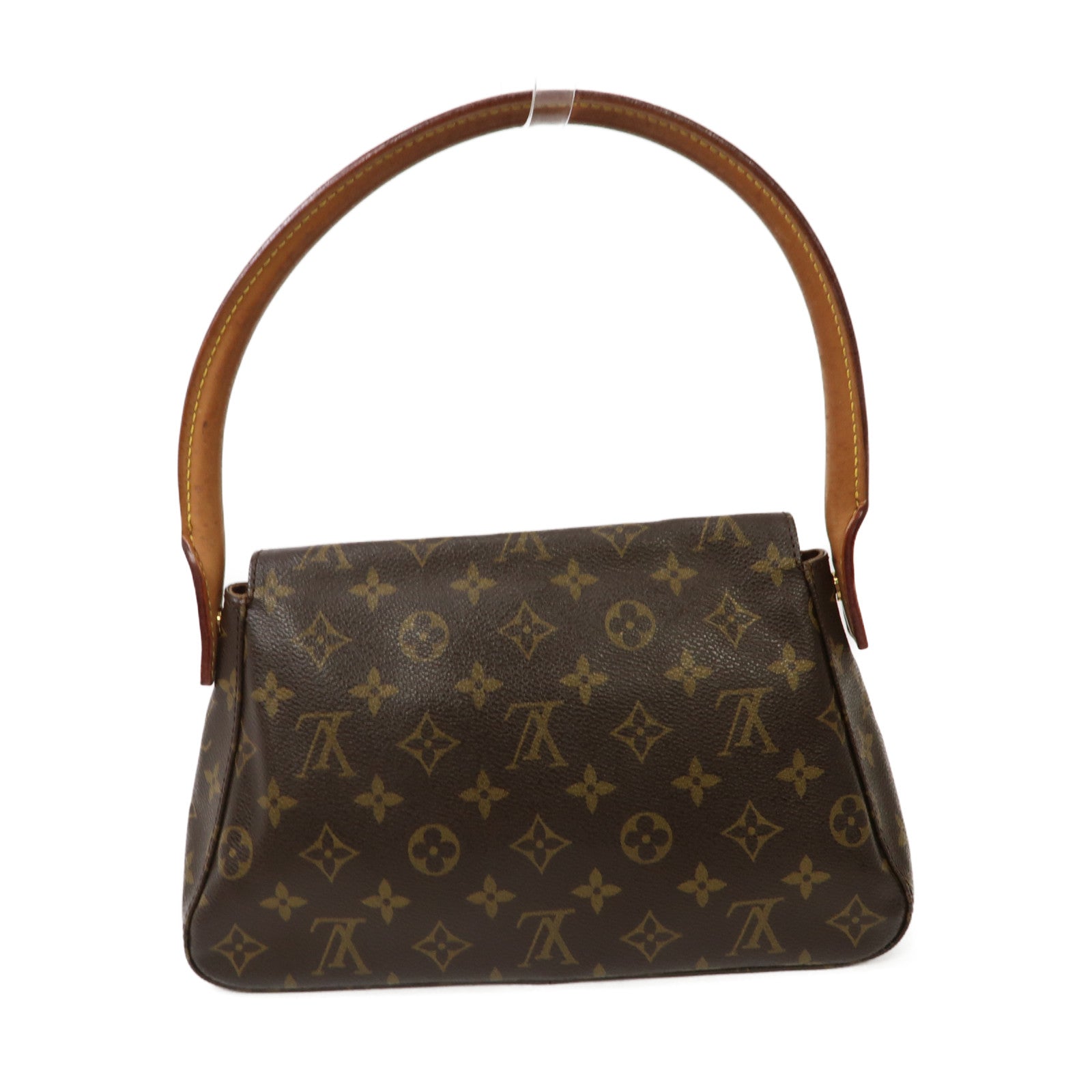 LOUIS VUITTON Monogram Mini Looping金扣肩背袋啡色