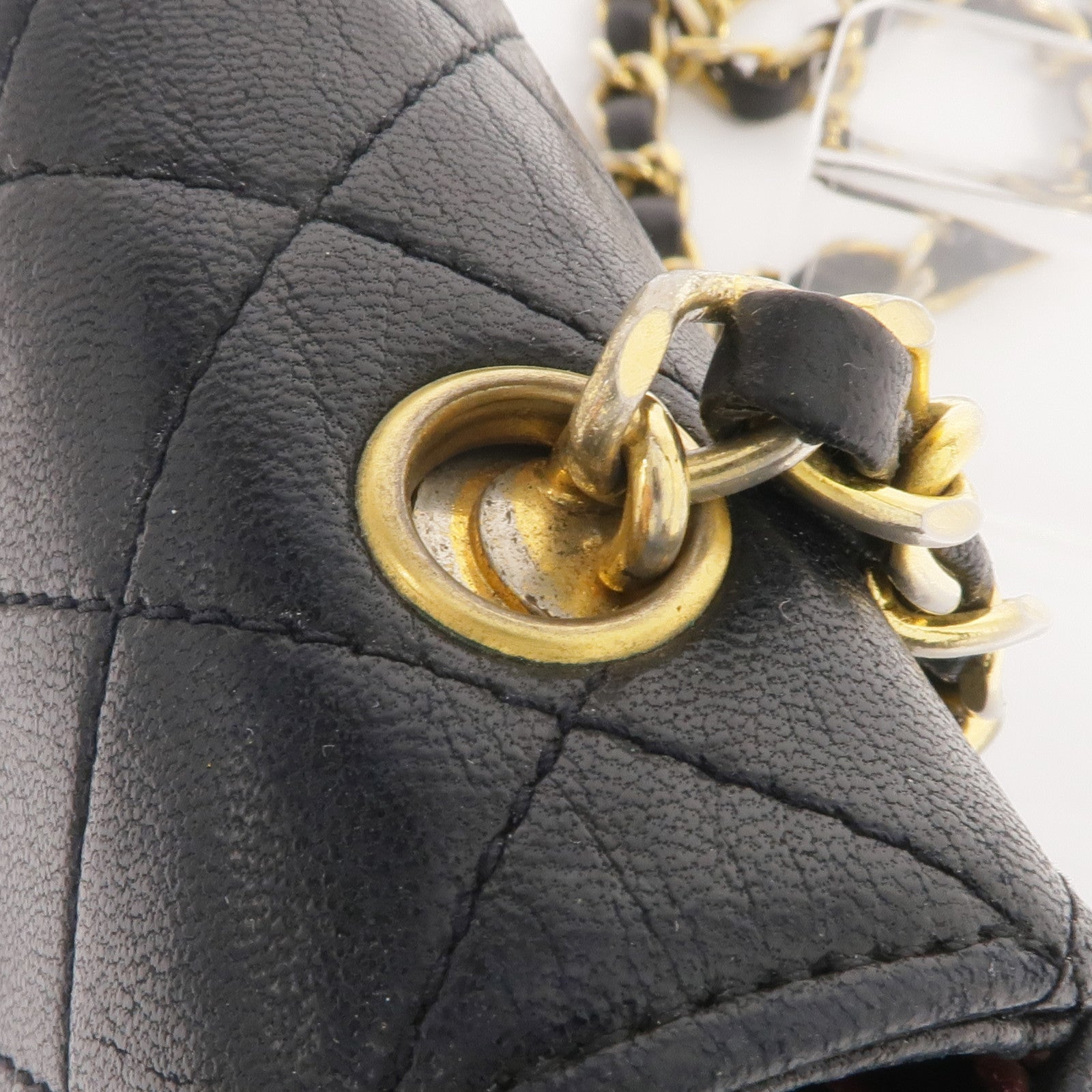 CHANEL 羊皮皮革Chain Shoulder金扣鏈帶肩背袋