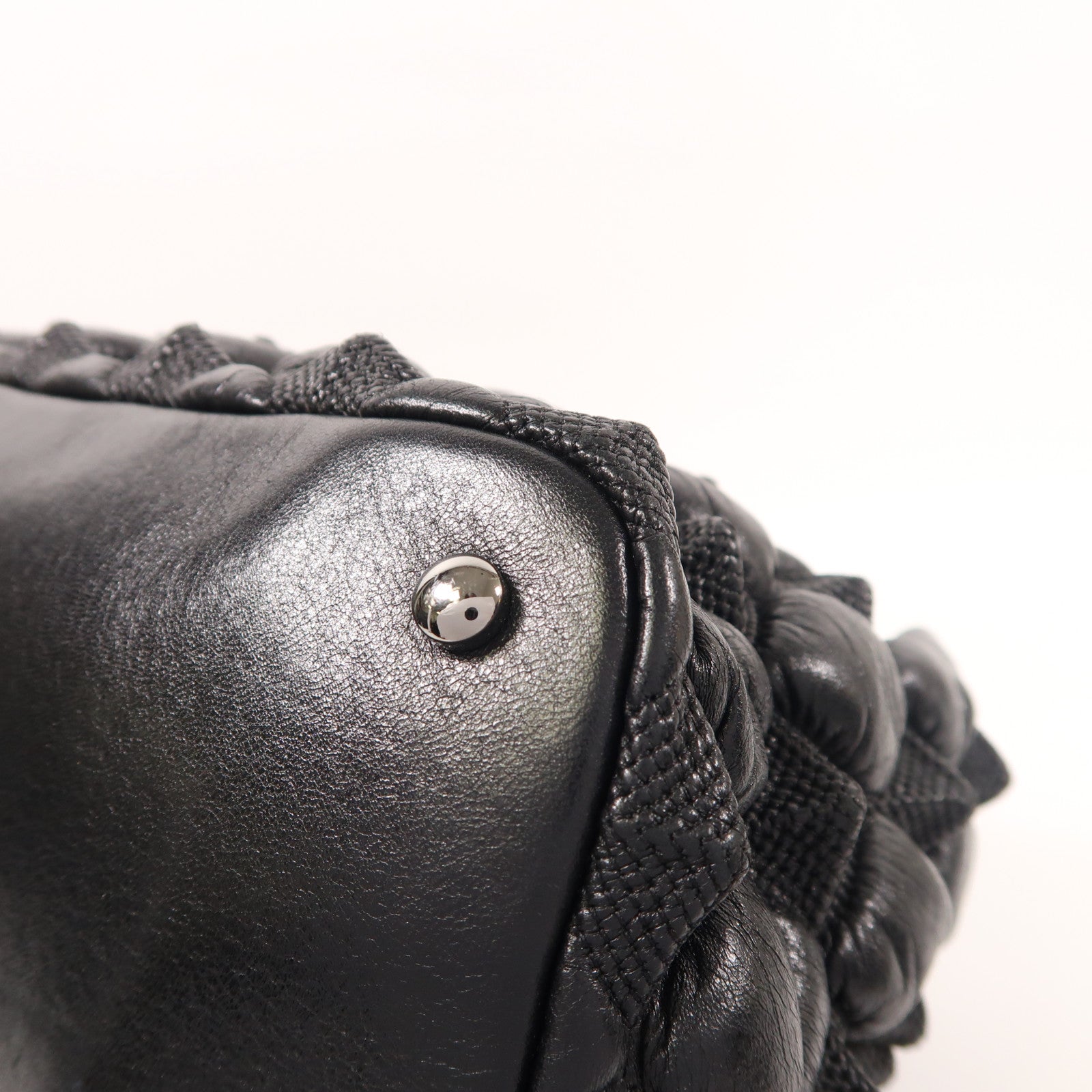 CHANEL 牛皮皮革Chain Shoulder銀扣鏈帶肩背袋