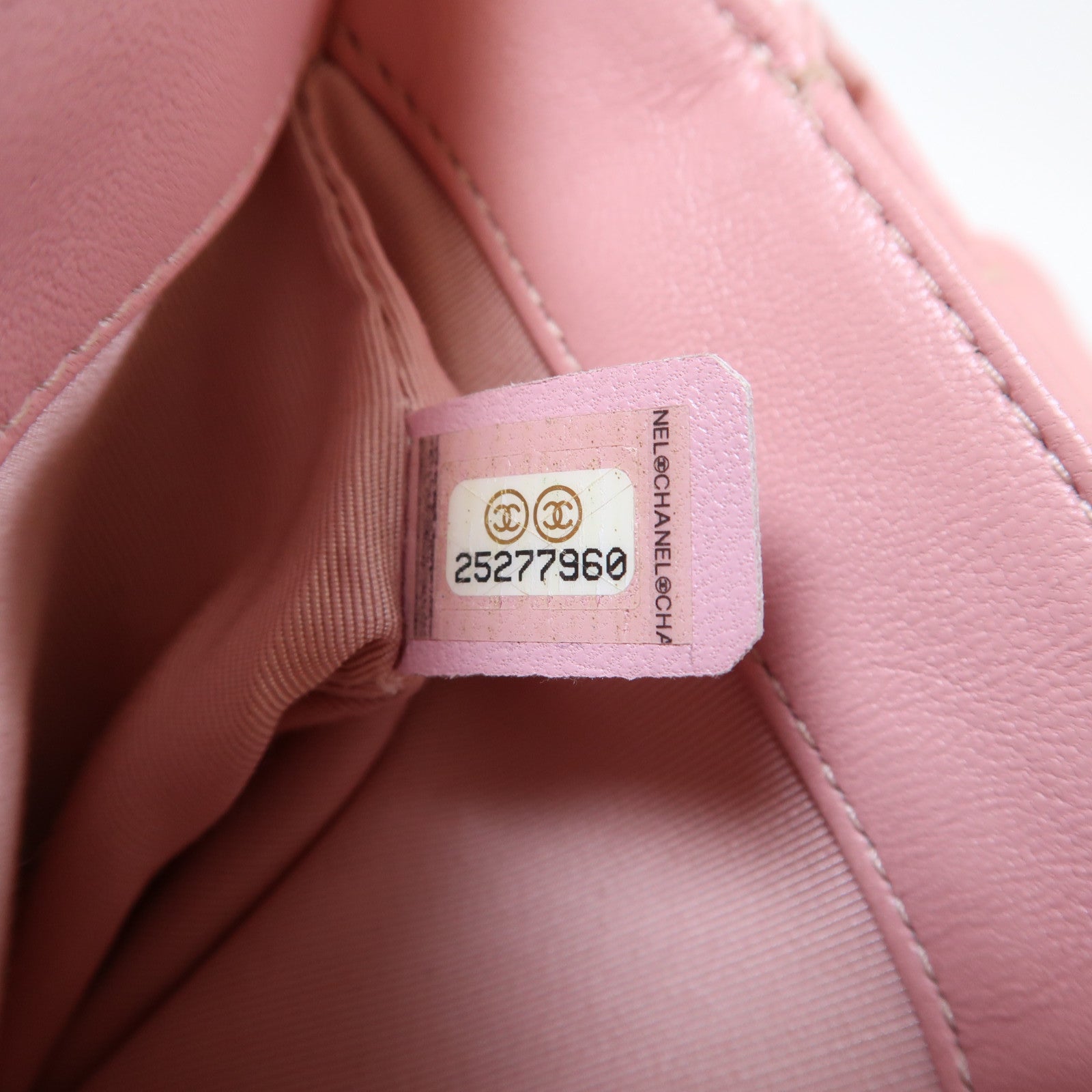 CHANEL 菱格羊皮皮革Mini Flap Bag金扣手挽肩背兩用袋粉紅色