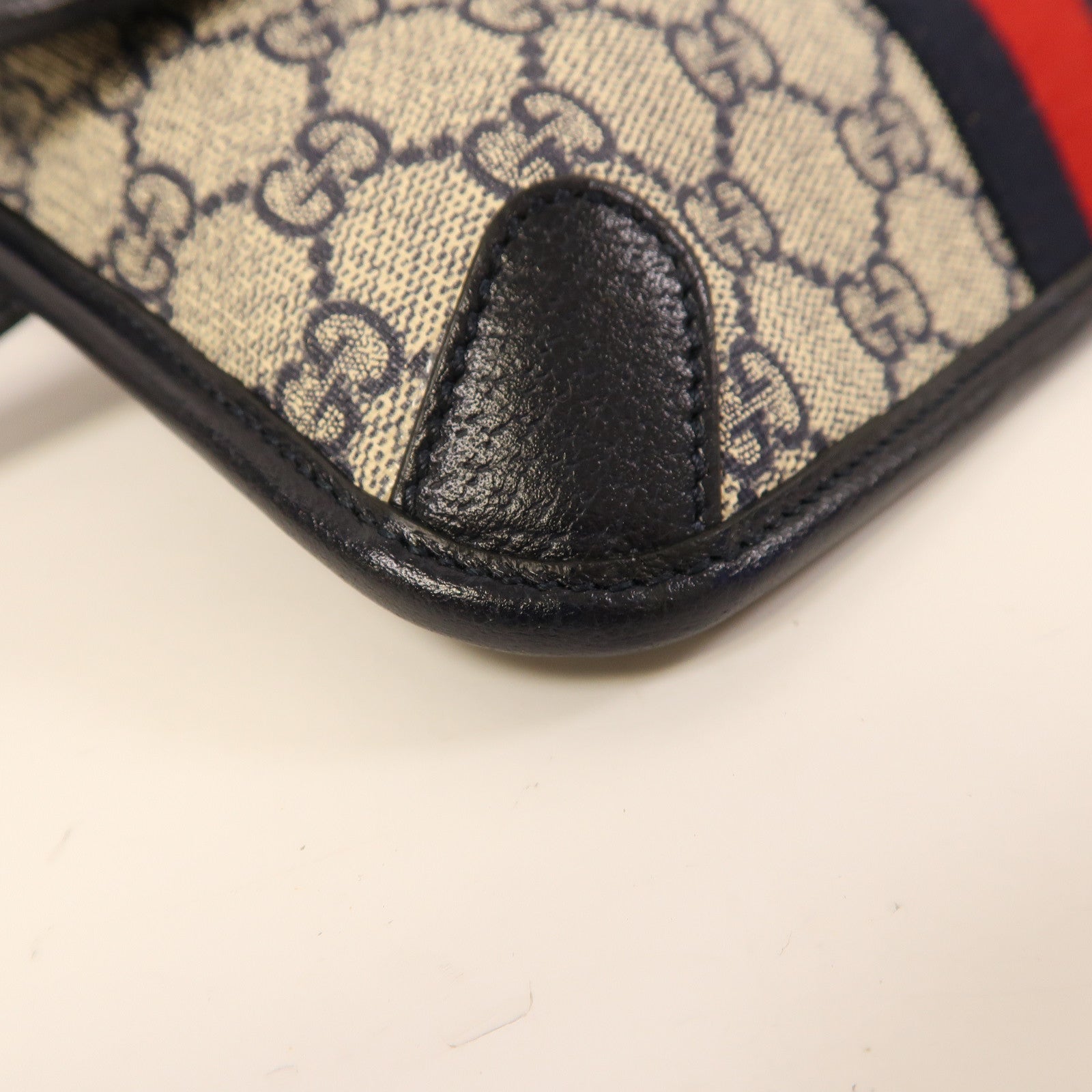 GUCCI 【激減優惠】塗層帆布Ophidia GG銀扣腰包黑色