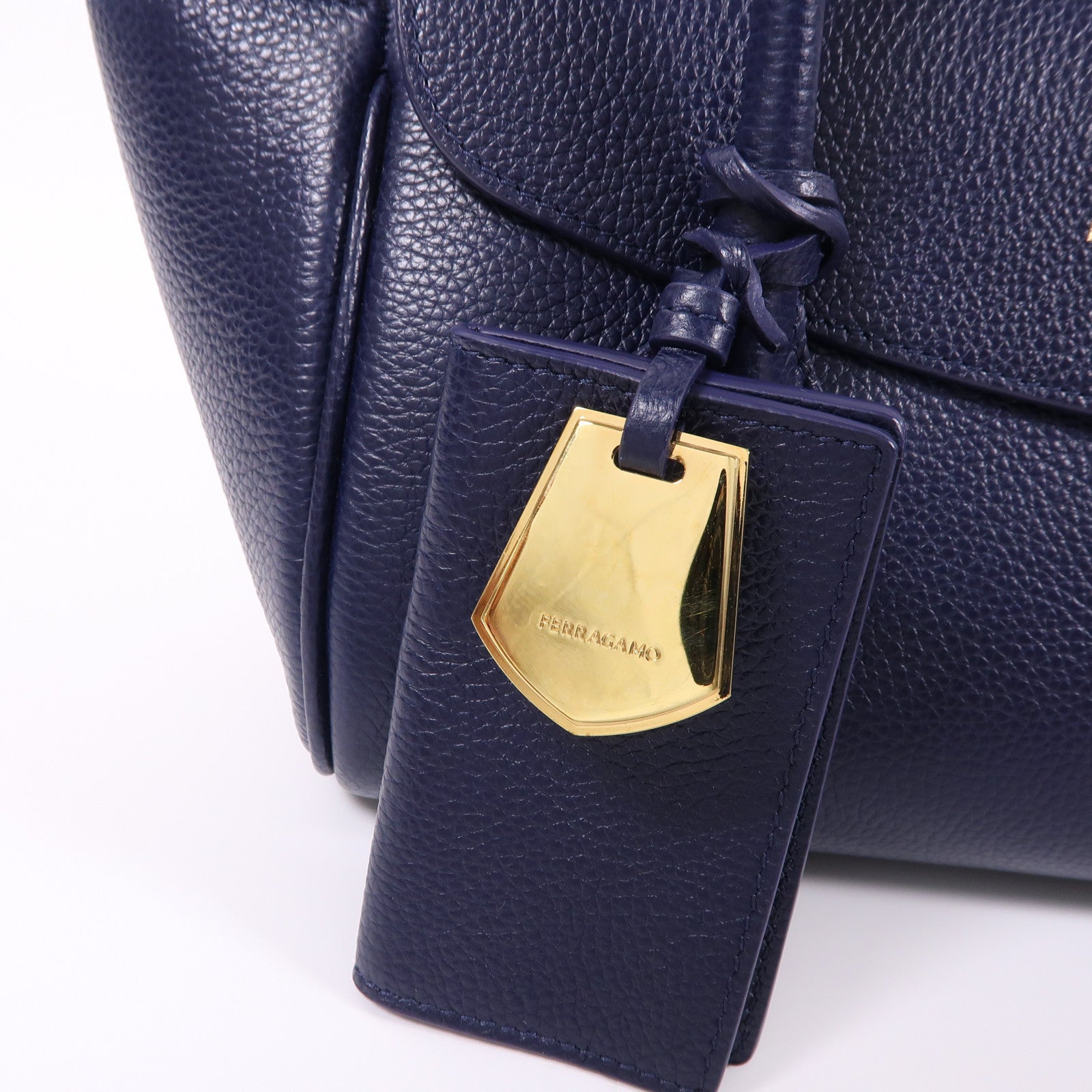 Salvatore Ferragamo 【激減優惠】牛皮皮革Small East West Tote肩背袋