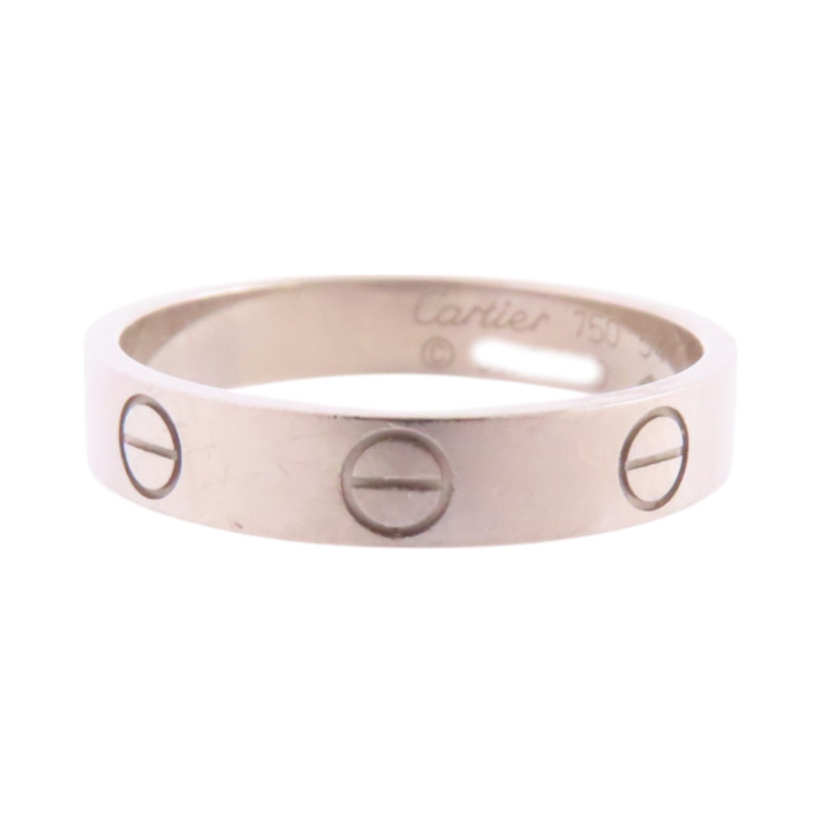 CARTIER Mini Love Ring #54/US#6.5 B4085154 18K White Gold