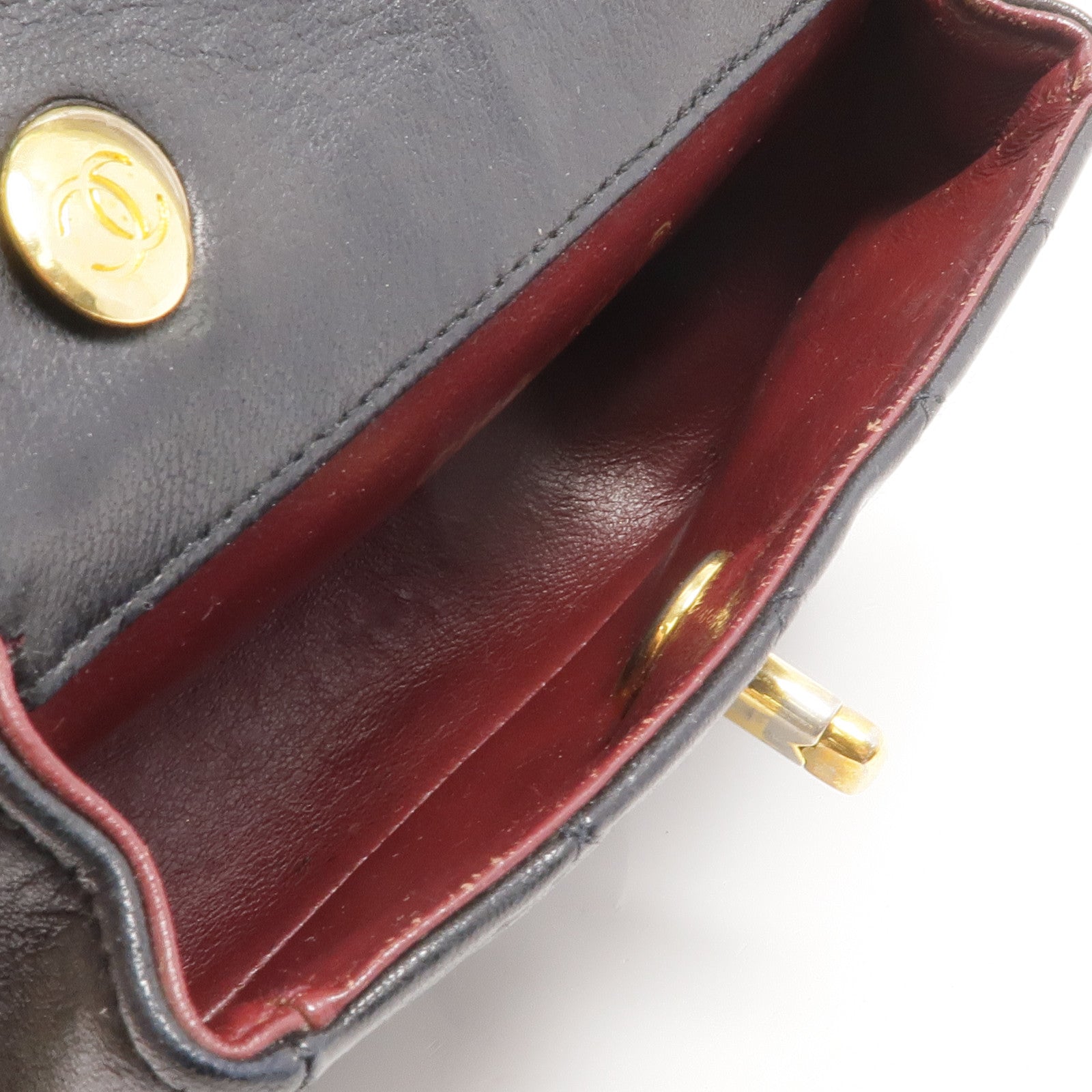 CHANEL 羊皮皮革Chain Shoulder金扣鏈帶肩背袋