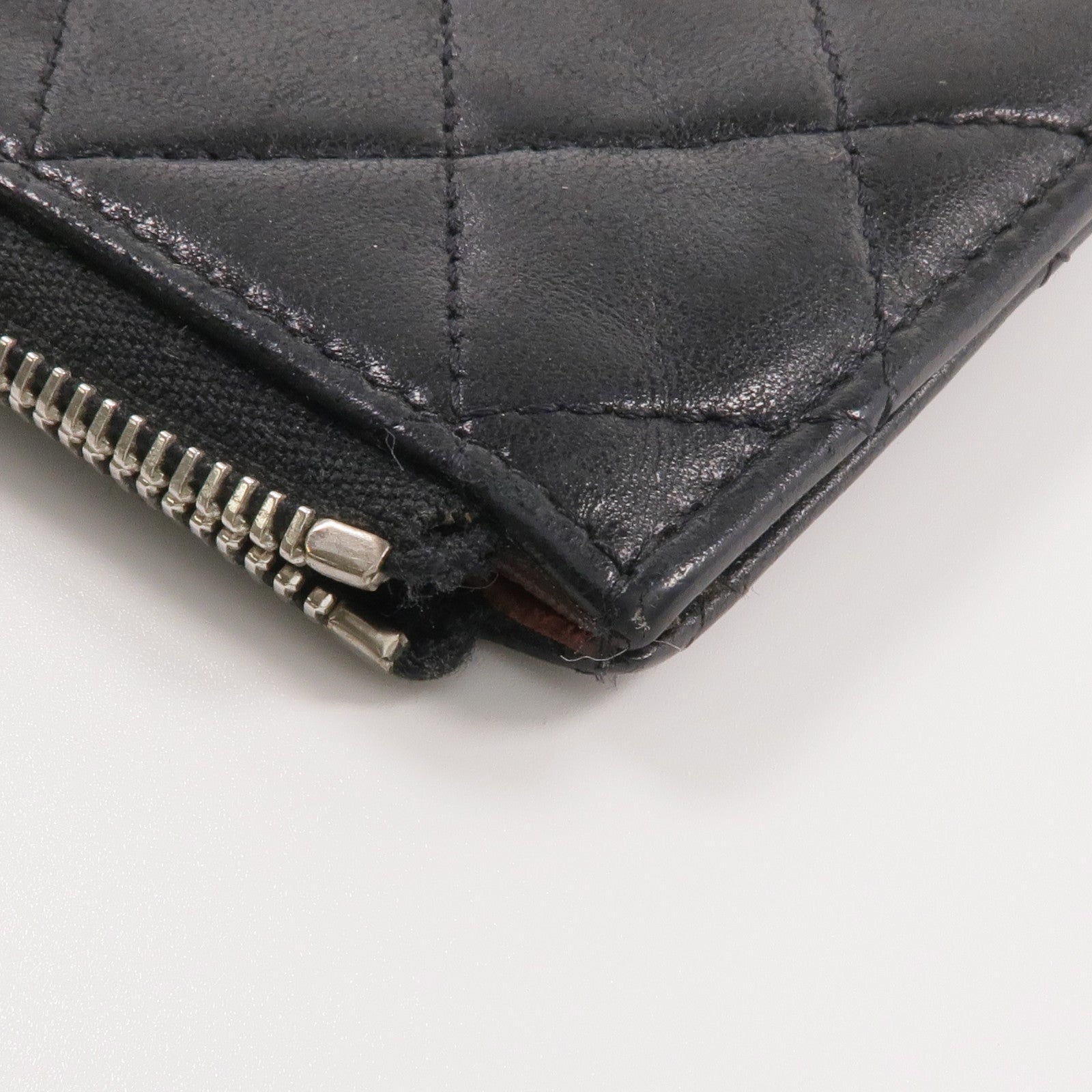 CHANEL 羊皮皮革Long Wallet/Pouch銀扣長錢包
