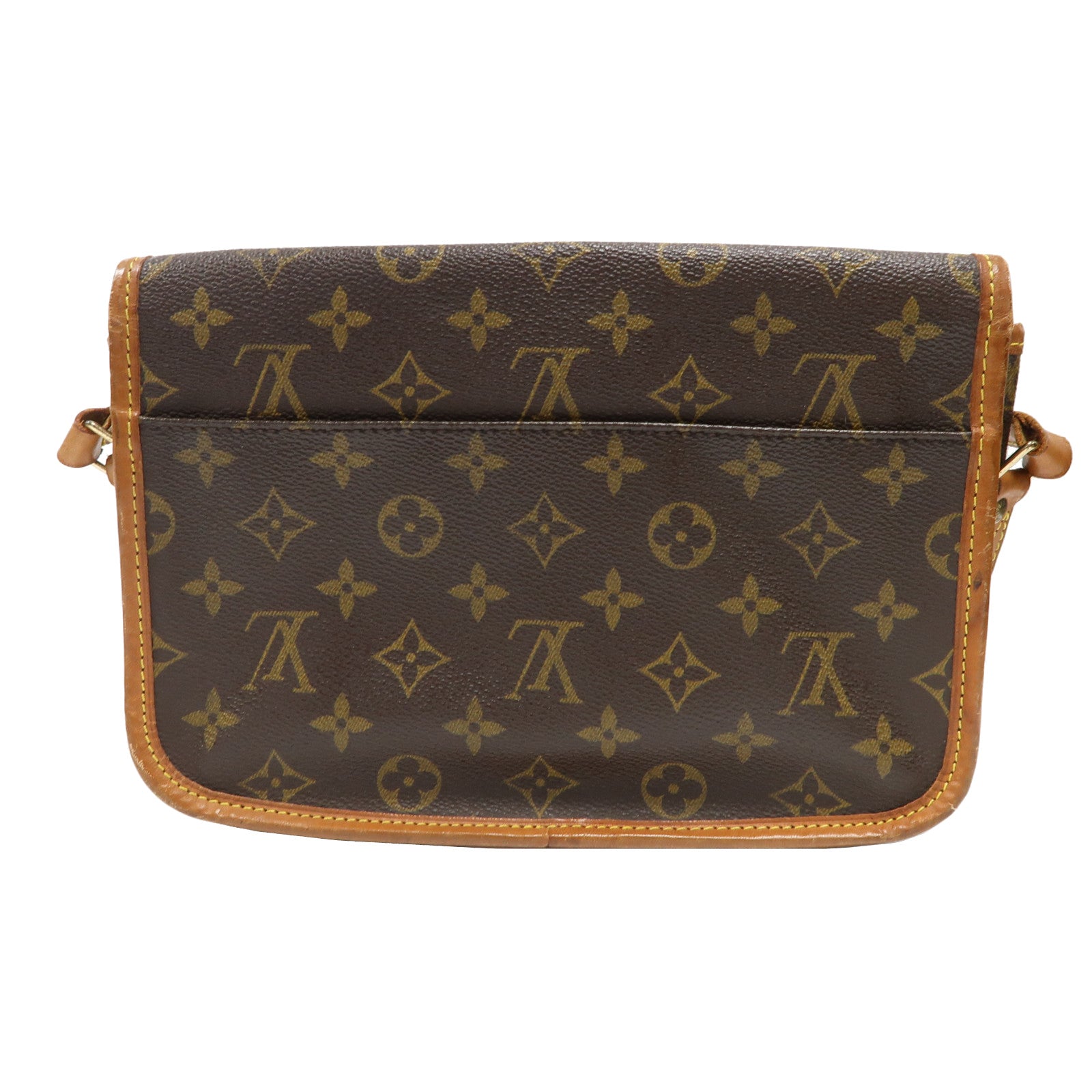 LOUIS VUITTON Monogram Gibeciere金扣肩背袋啡色