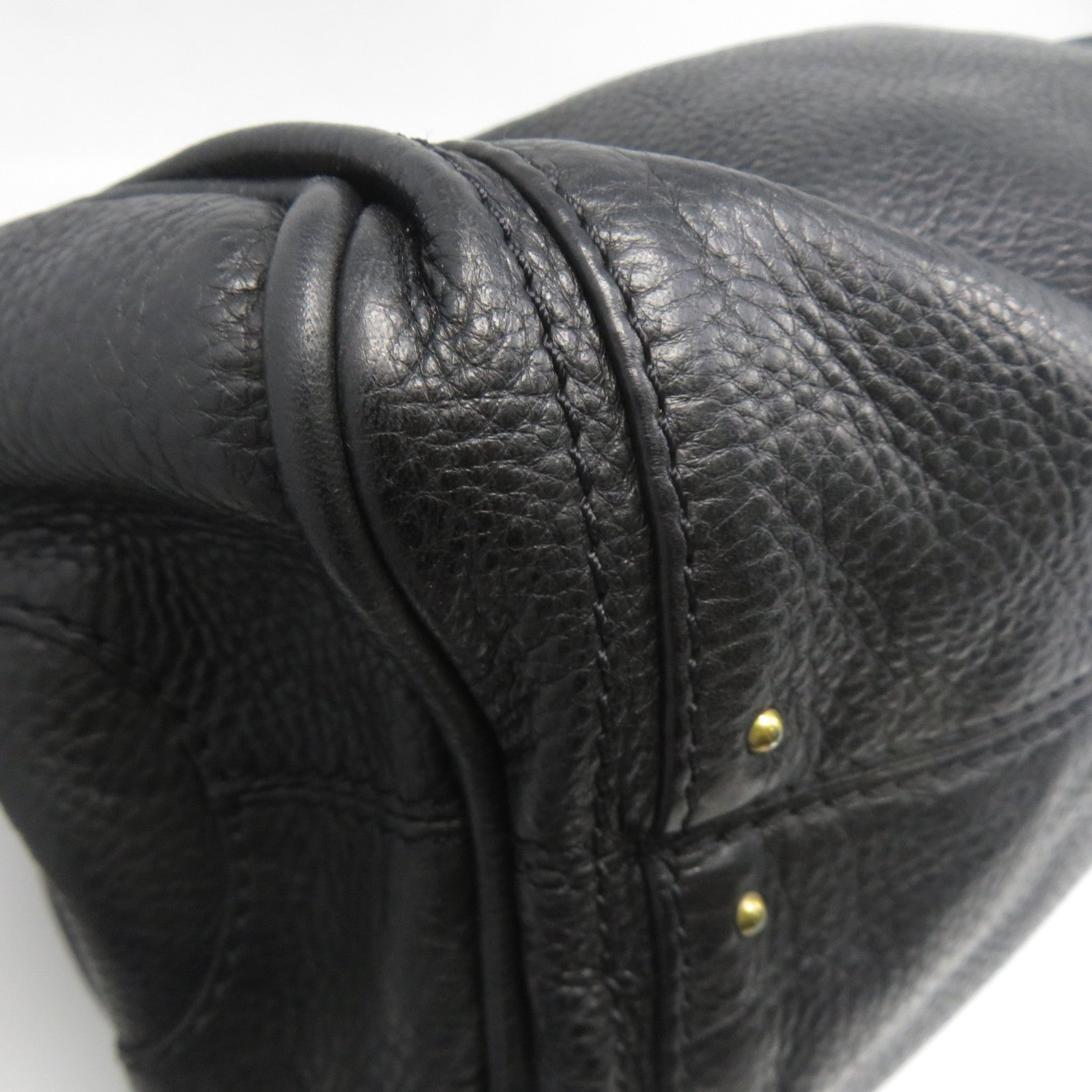 Chloe 【激減優惠】牛皮皮革Shoulder Bag金扣/銀扣肩背袋黑色