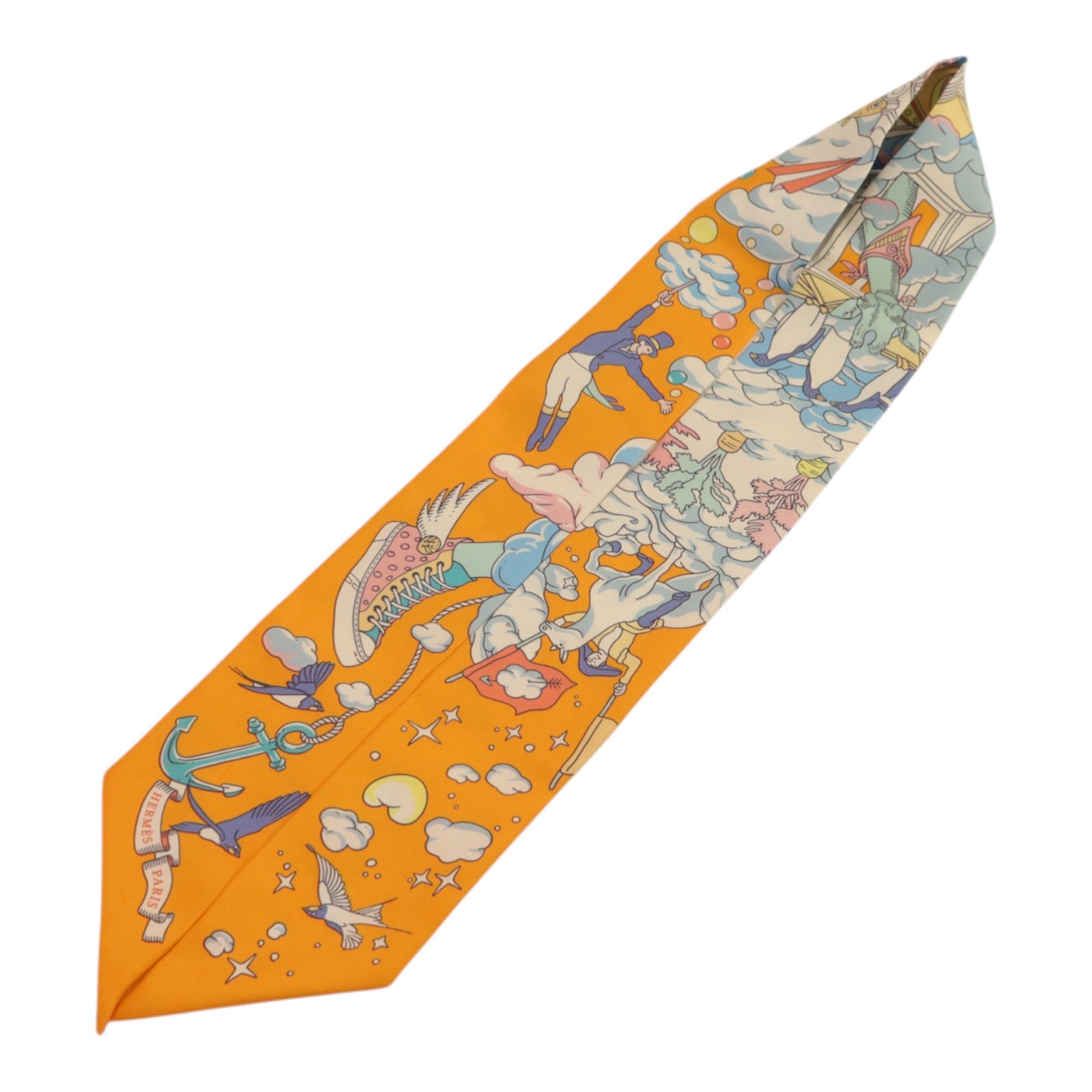 HERMES 絲質Twilly絲巾