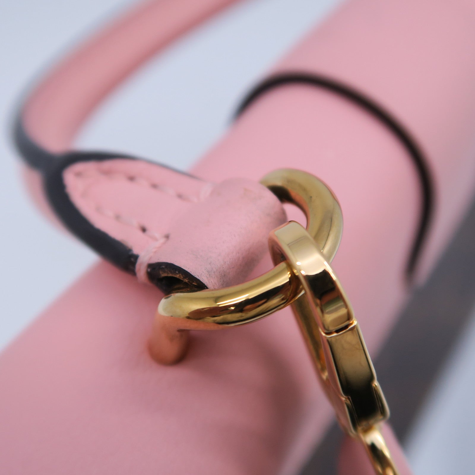 LOUIS VUITTON Monogram Locky BB金扣手挽肩背兩用袋粉紅色/啡色