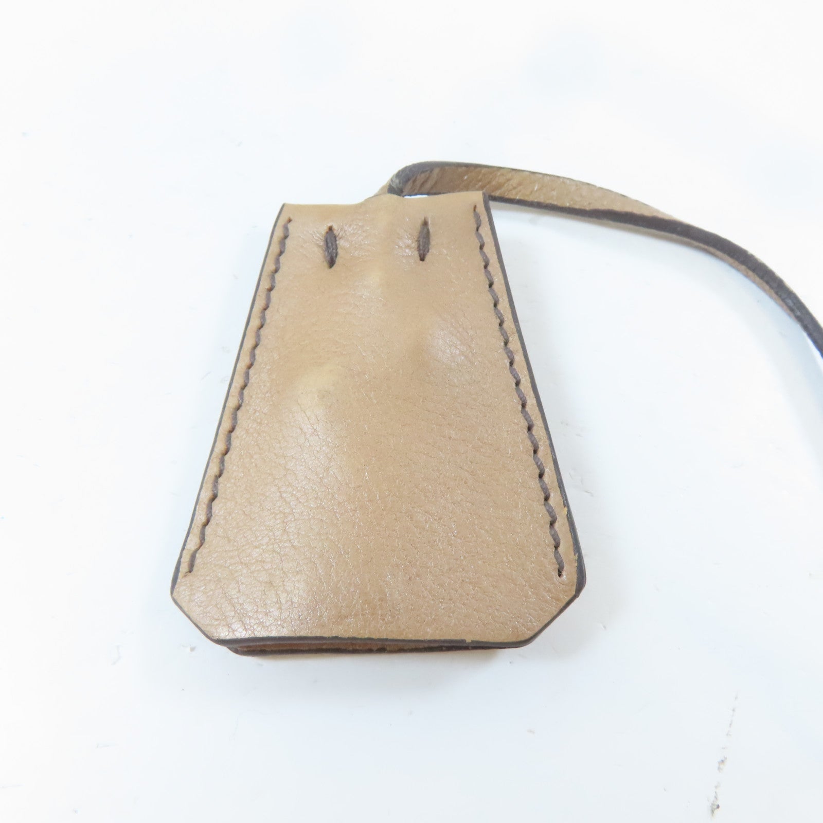 PRADA 牛皮皮革Handbag金扣手挽袋啡色