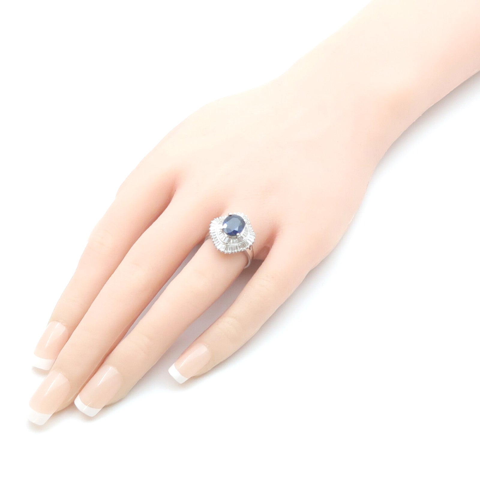 JEWELRY PT900鉑金Sapphire Diamond藍寶石/鑽石戒指