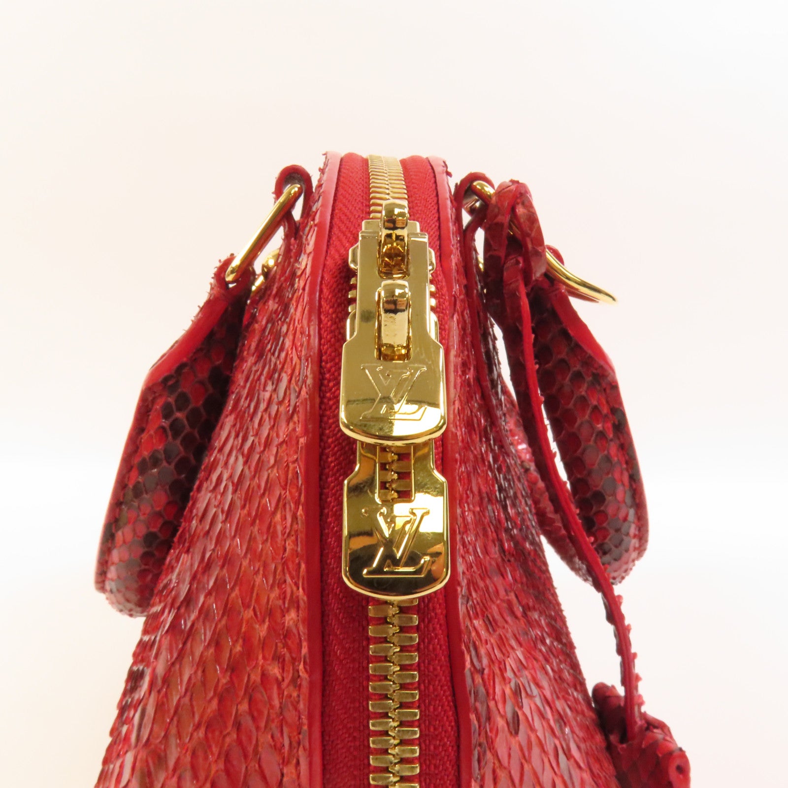 LOUIS VUITTON 蛇皮皮革Alma BB金扣手挽肩背兩用袋