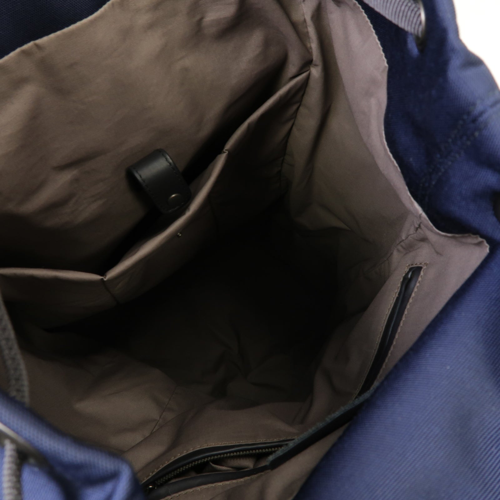 BOTTEGA VENETA 羊皮皮革/帆布Backpack背包深藍色