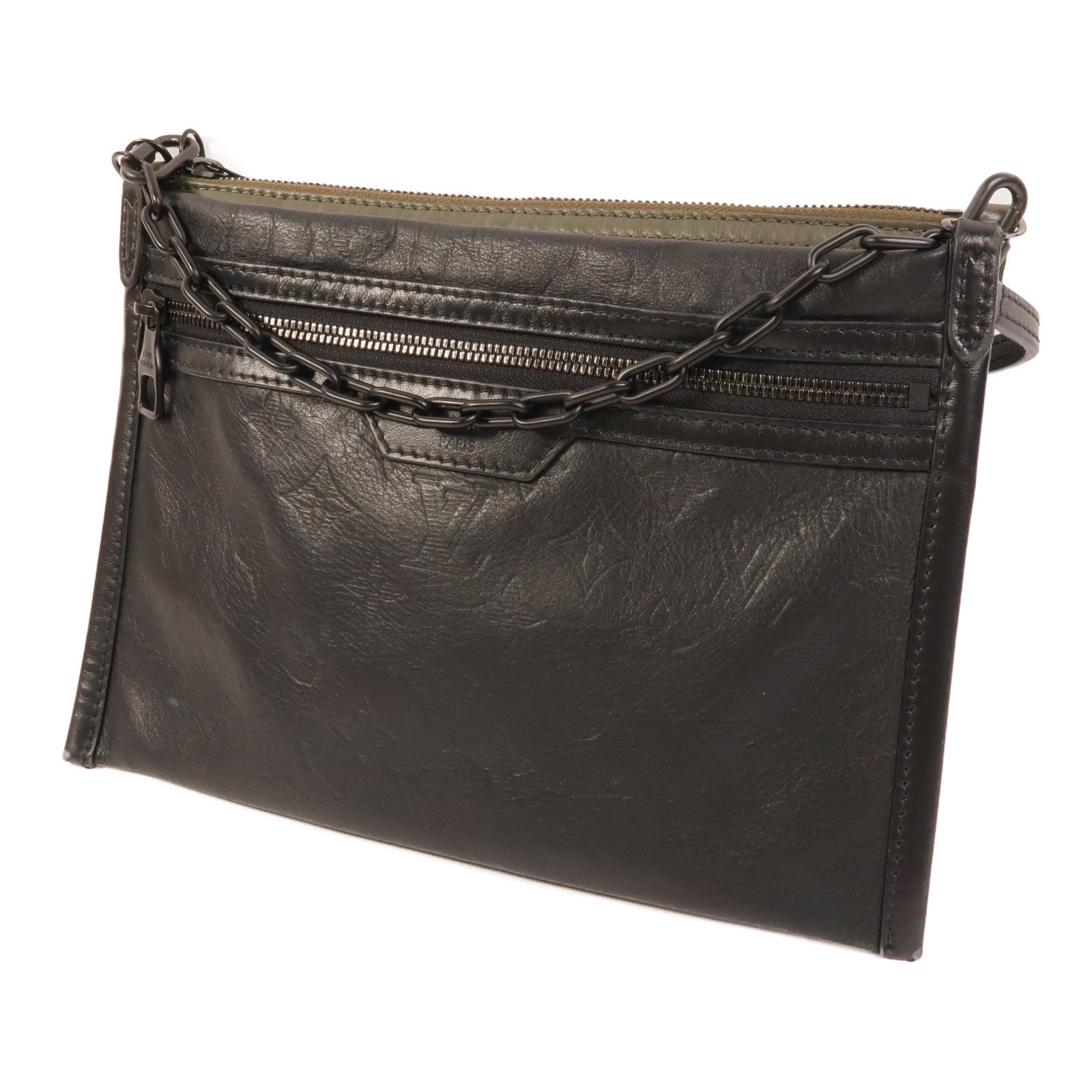 LOUIS VUITTON Monogram Shadow Flat Messenger肩背袋