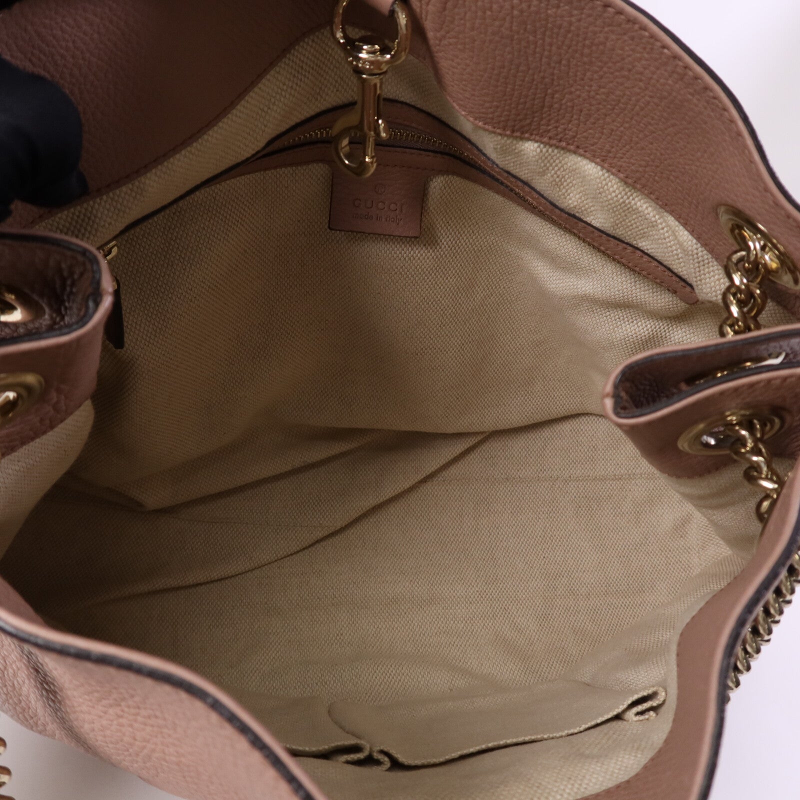 GUCCI 牛皮皮革Shoulder Bag金扣鏈帶肩背袋