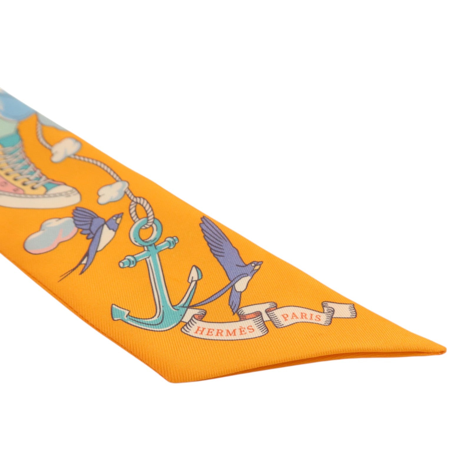 HERMES 絲質Twilly絲巾