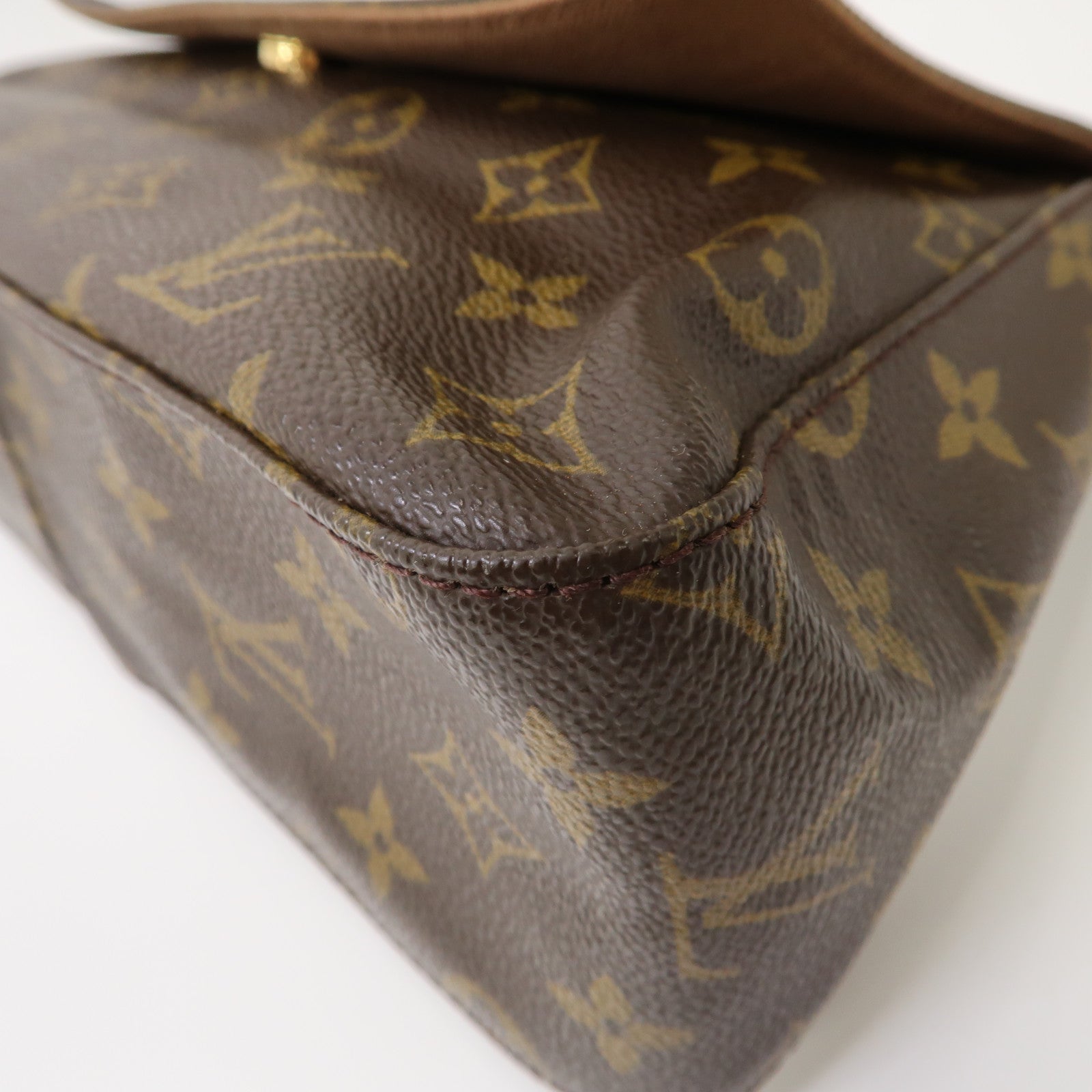 LOUIS VUITTON Monogram Mini Looping金扣肩背袋啡色