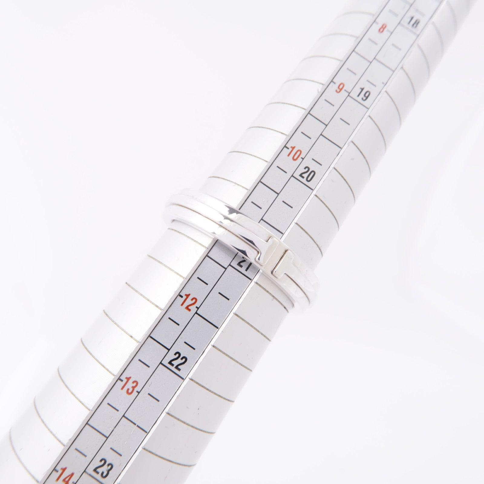 TIFFANY＆CO 18K白金T Narrow Ring戒指US#11.25