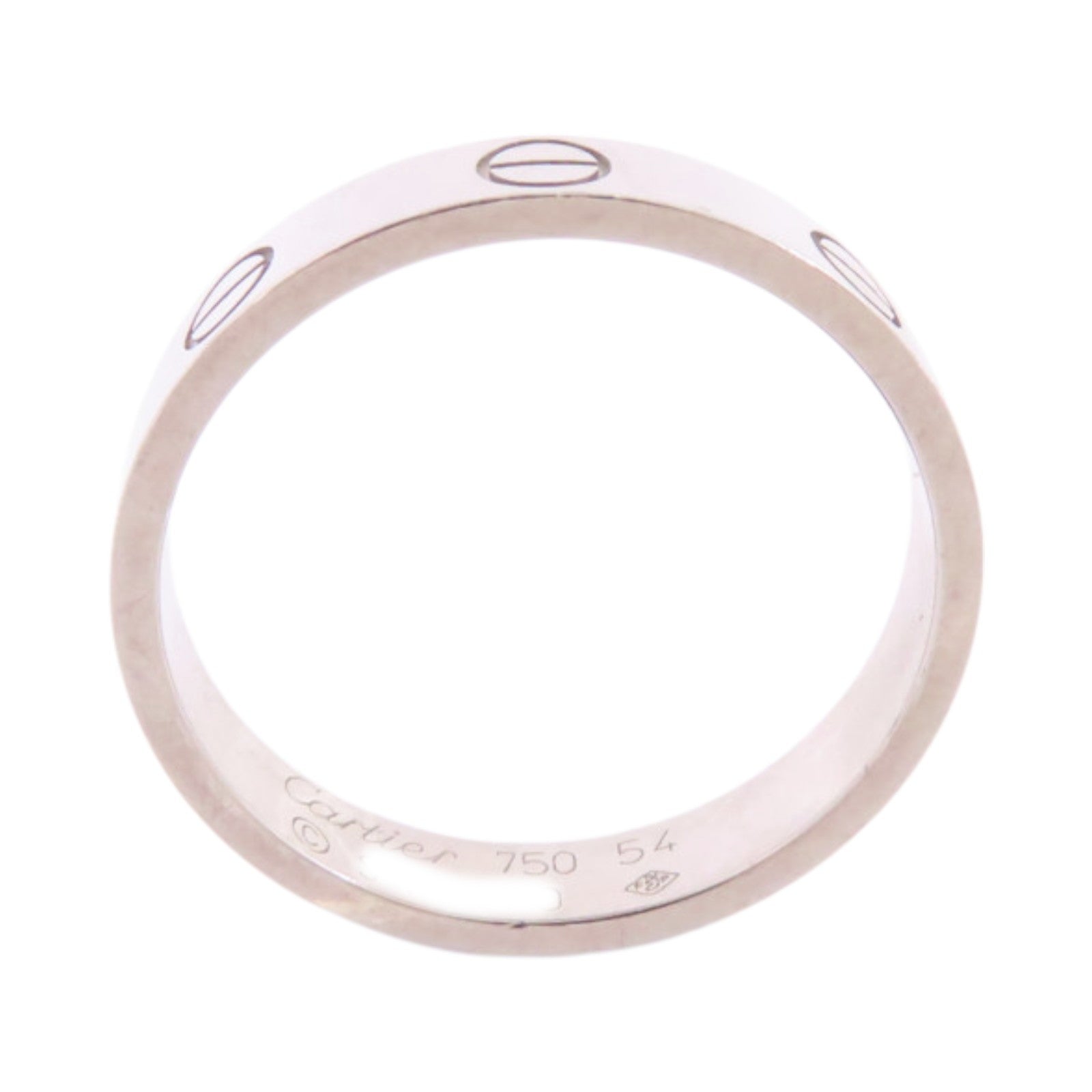 CARTIER Mini Love Ring #54/US#6.5 B4085154 18K White Gold