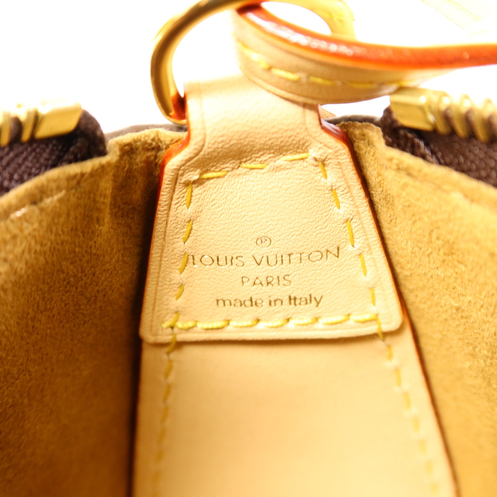 LOUIS VUITTON Monogram Pochette Tirette金扣手挽肩背兩用袋