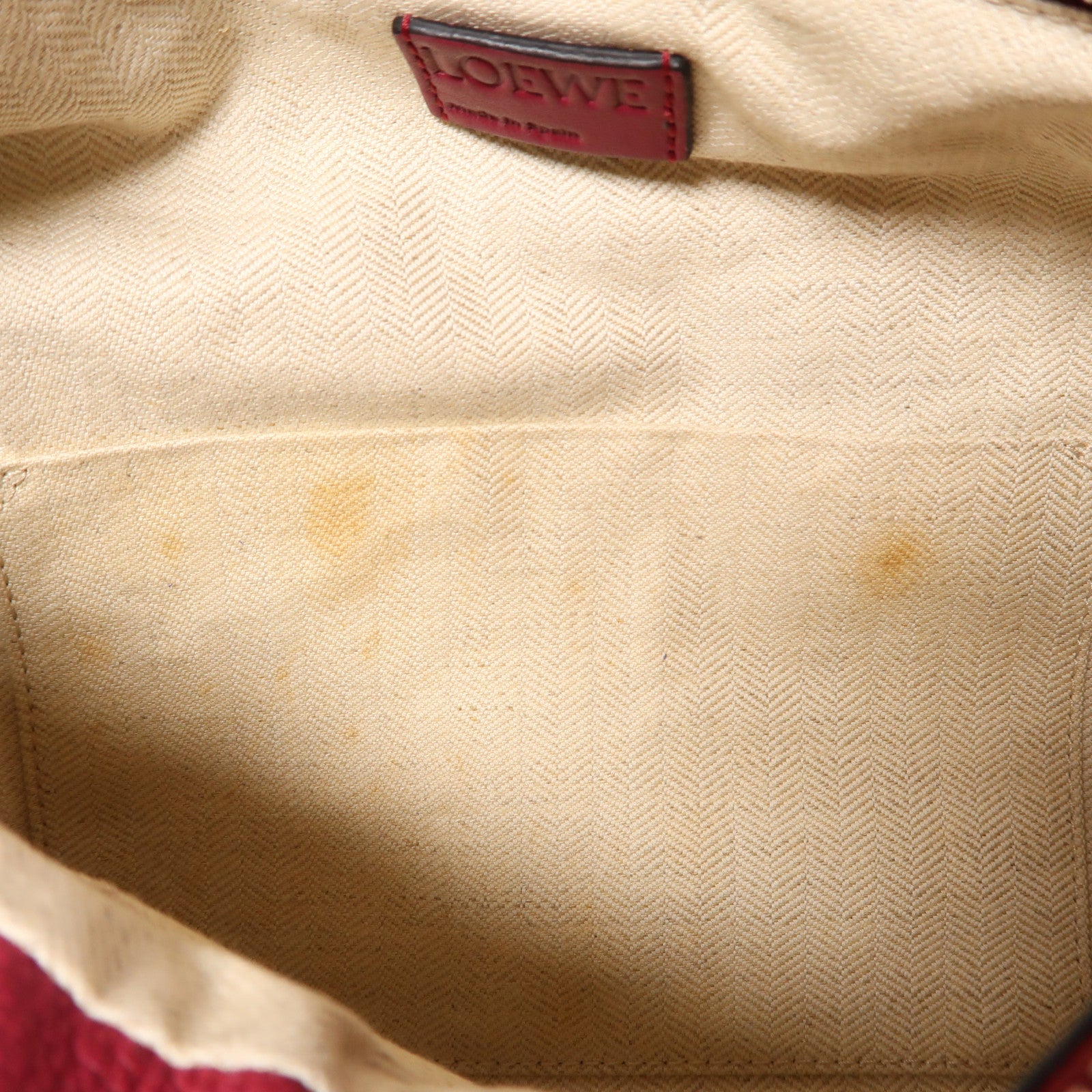 LOEWE 牛皮皮革Puzzle Large銀扣手挽肩背兩用袋