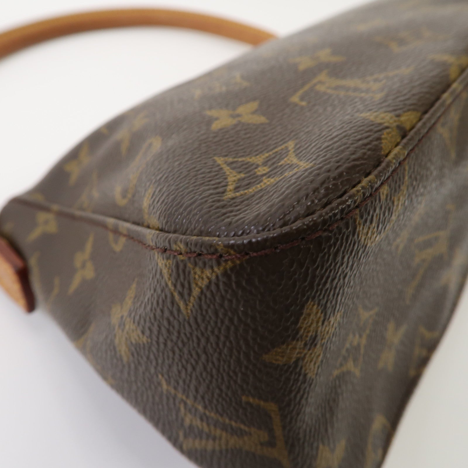 LOUIS VUITTON Monogram Mini Looping金扣肩背袋啡色