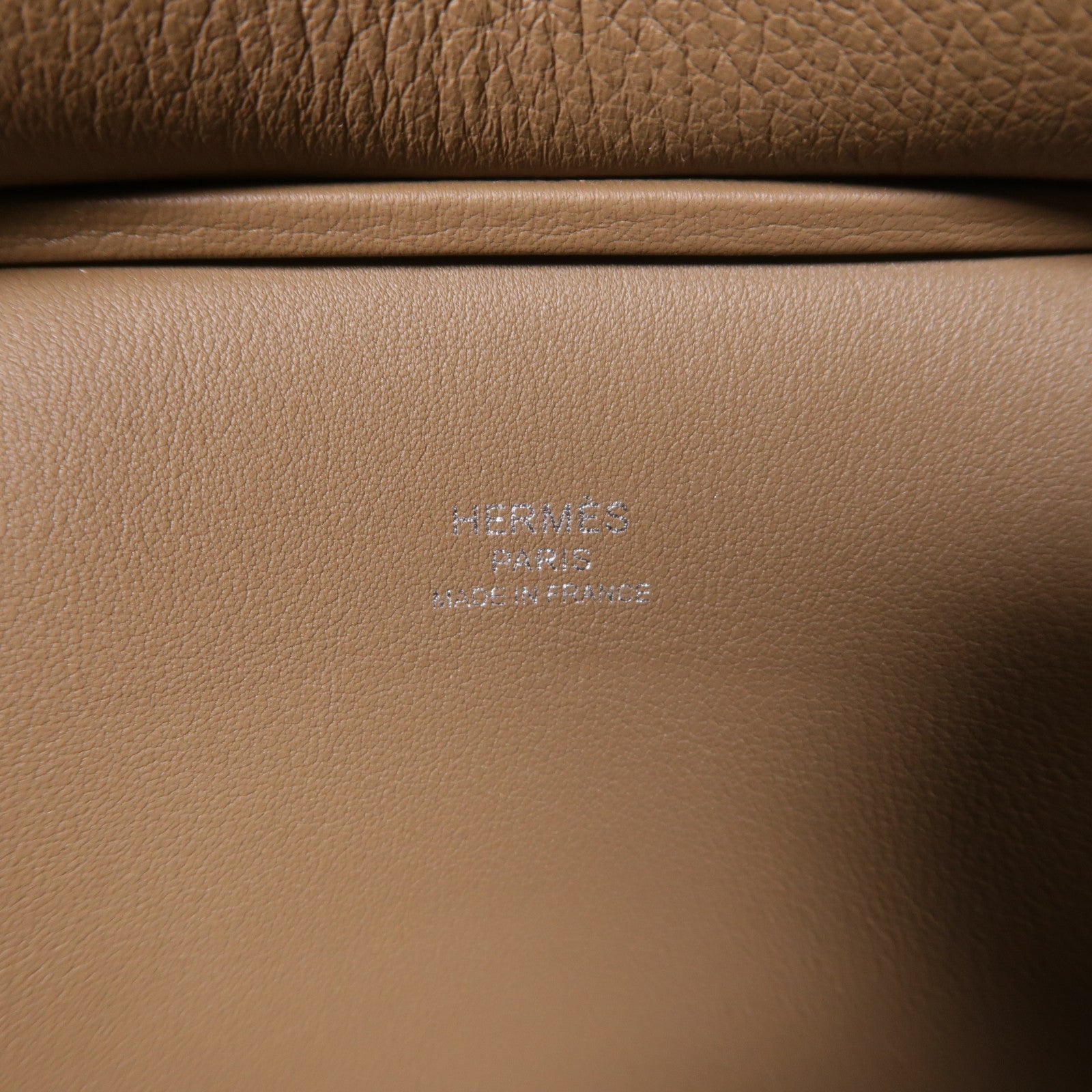 HERMES 【激減優惠】Evercolor皮革Mini Jypsiere銀扣肩背袋Etoupe