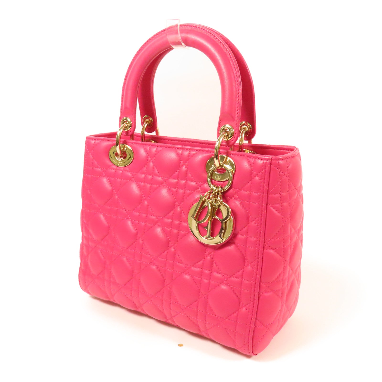 Dior 羊皮皮革Lady Dior金扣手挽肩背兩用袋