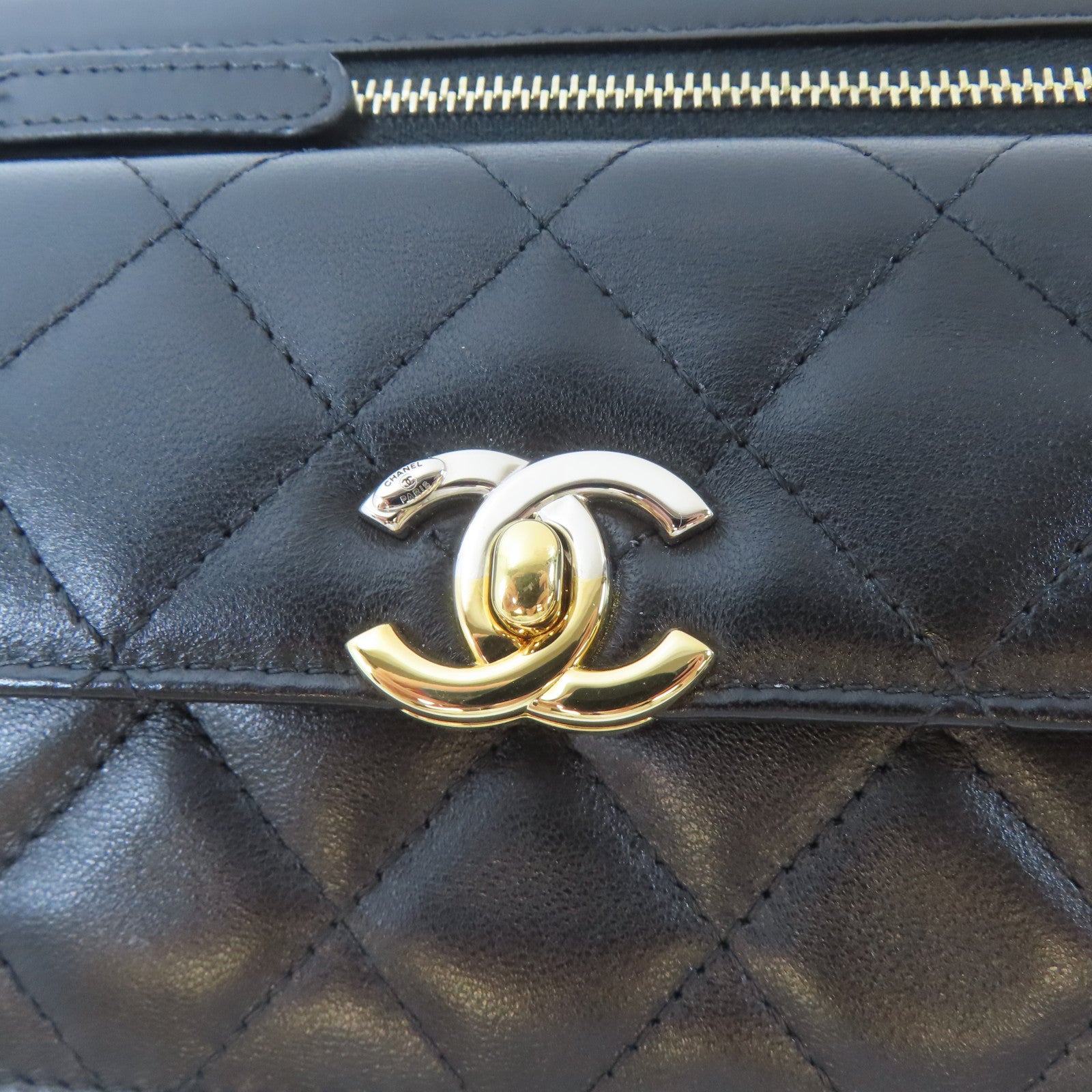 CHANEL 【激減優惠】菱格羊皮皮革Waist Bag腰包黑色