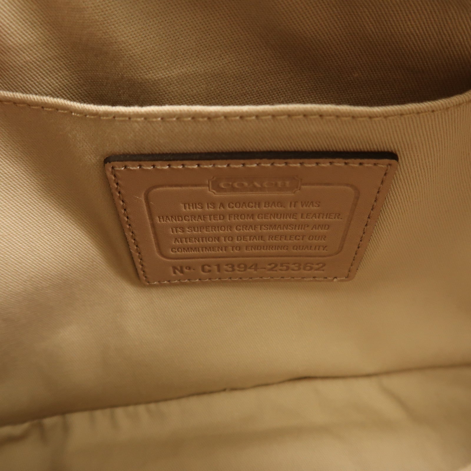 COACH 牛皮皮革Shoulder Bag銀扣肩背袋