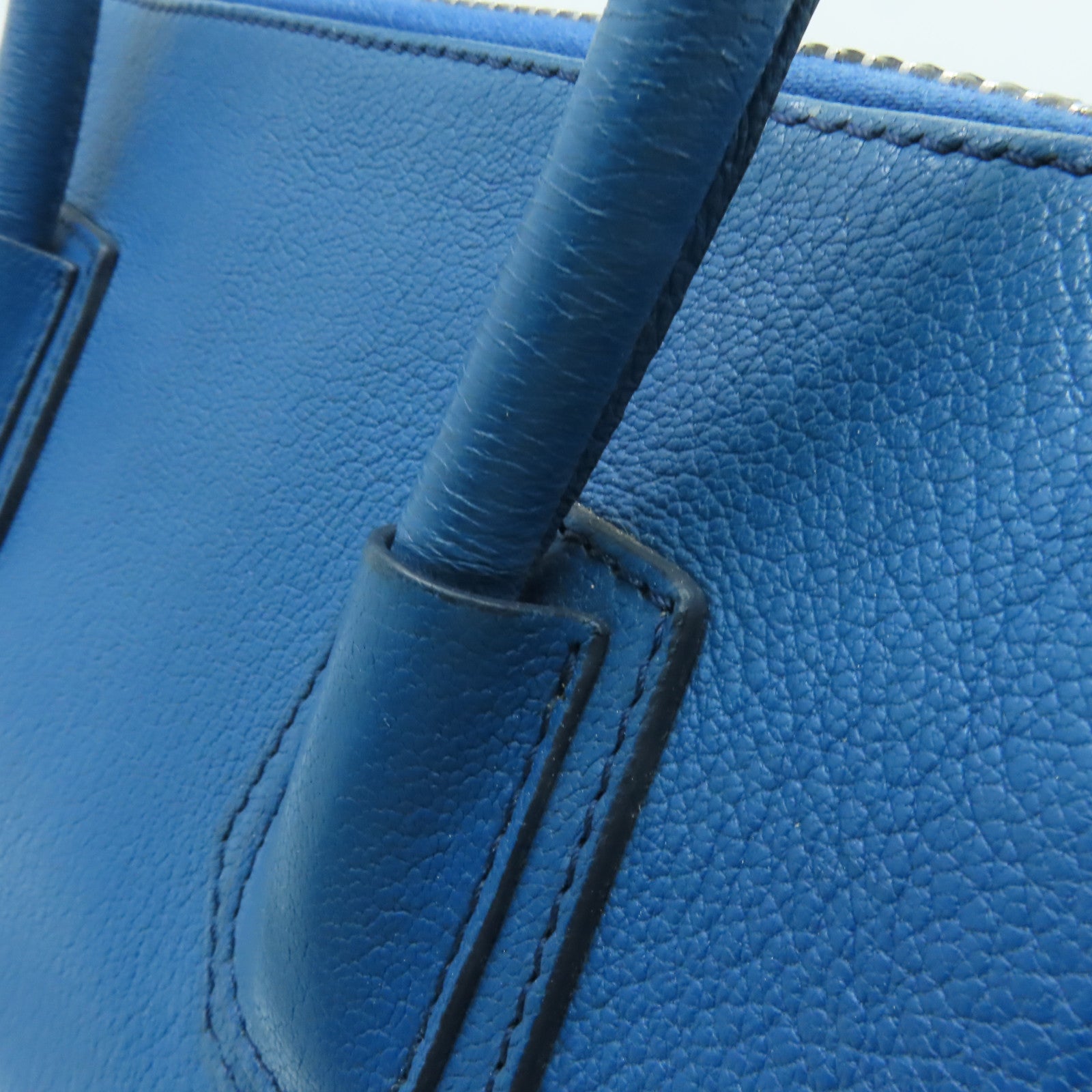 GIVENCHY 【激減優惠】皮革2way Shoulder Bag銀扣手挽肩背兩用袋藍色