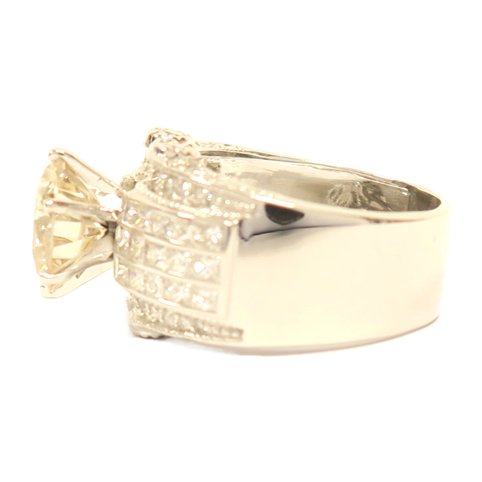 JEWELRY **【激減優惠】14K白金Diamond 9.9g 3.46ct鑽石戒指US#6.75
