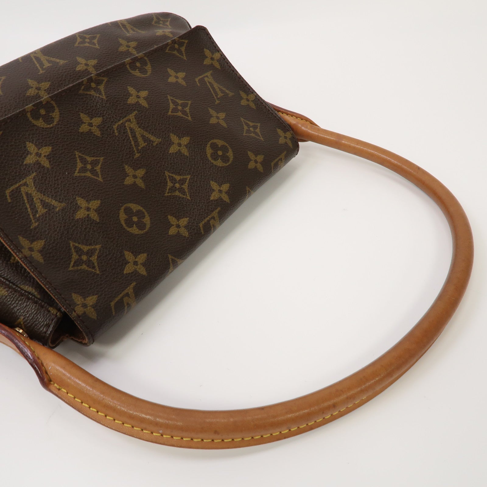LOUIS VUITTON Monogram Mini Looping金扣肩背袋啡色