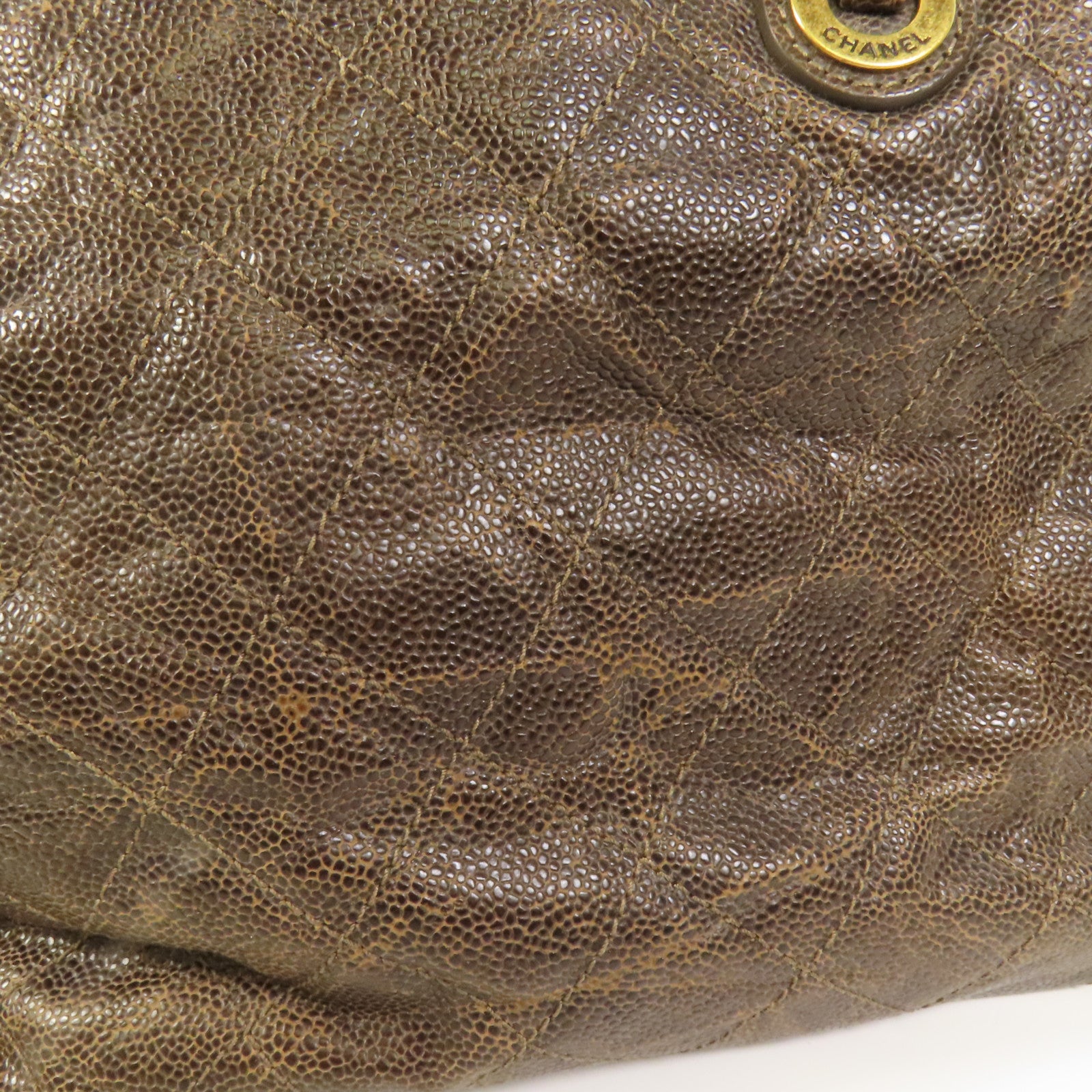 CHANEL 牛皮皮革Shoulder Bag金扣手挽肩背兩用袋