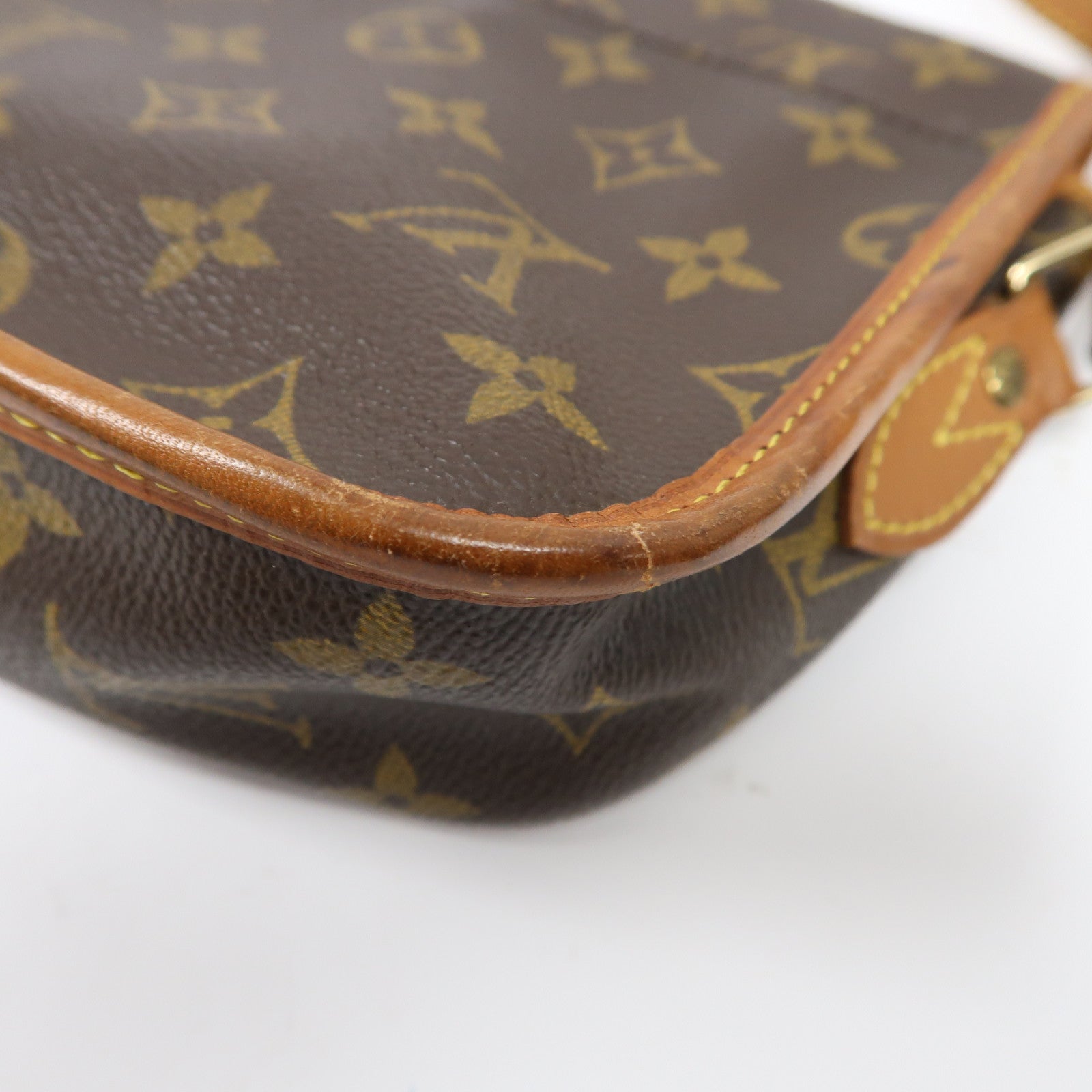 LOUIS VUITTON Monogram Gibeciere金扣肩背袋啡色